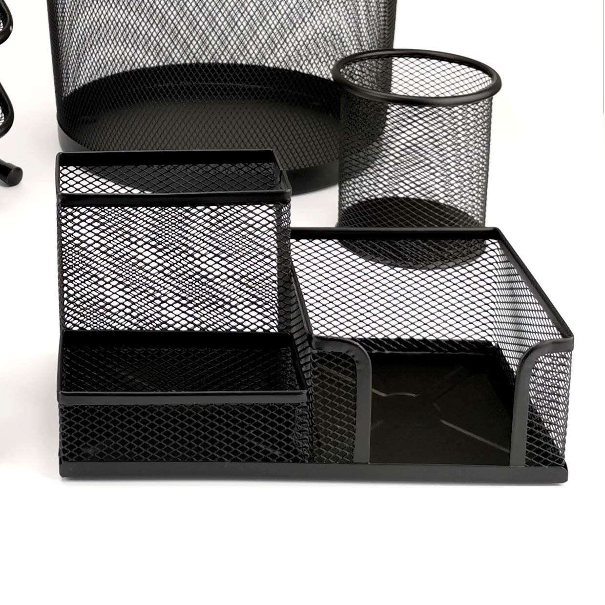 Leviatan Desk Organizer | Metal Desk Organizer | Office Pen Holder | Desk Organizer with Mesh Note