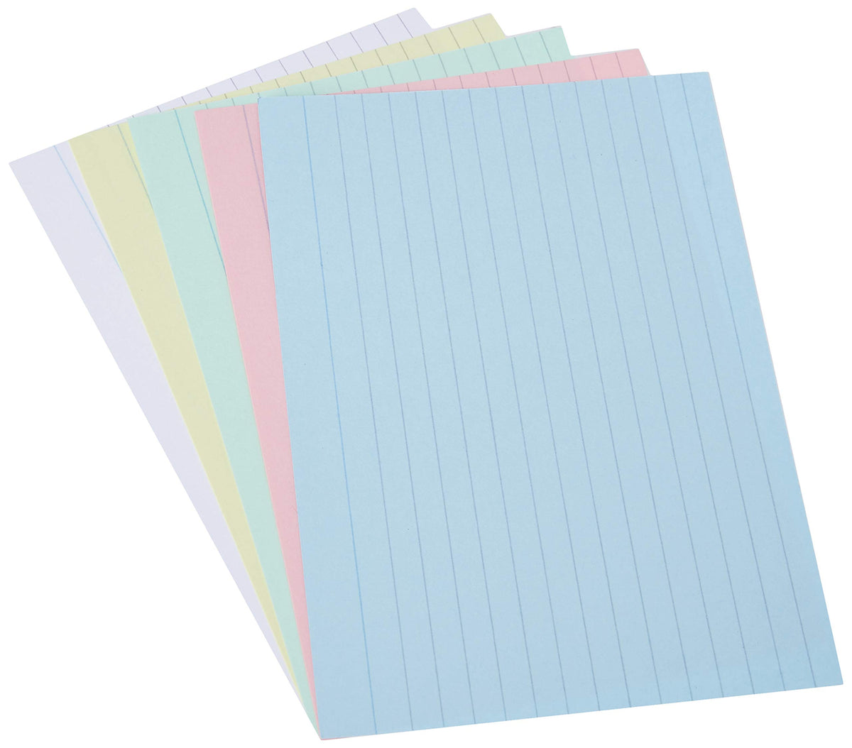 Silvine Luxpad A6 Lined Revision & Presentation Cards - Assorted Colours + White. 150 Cards Per Pad
