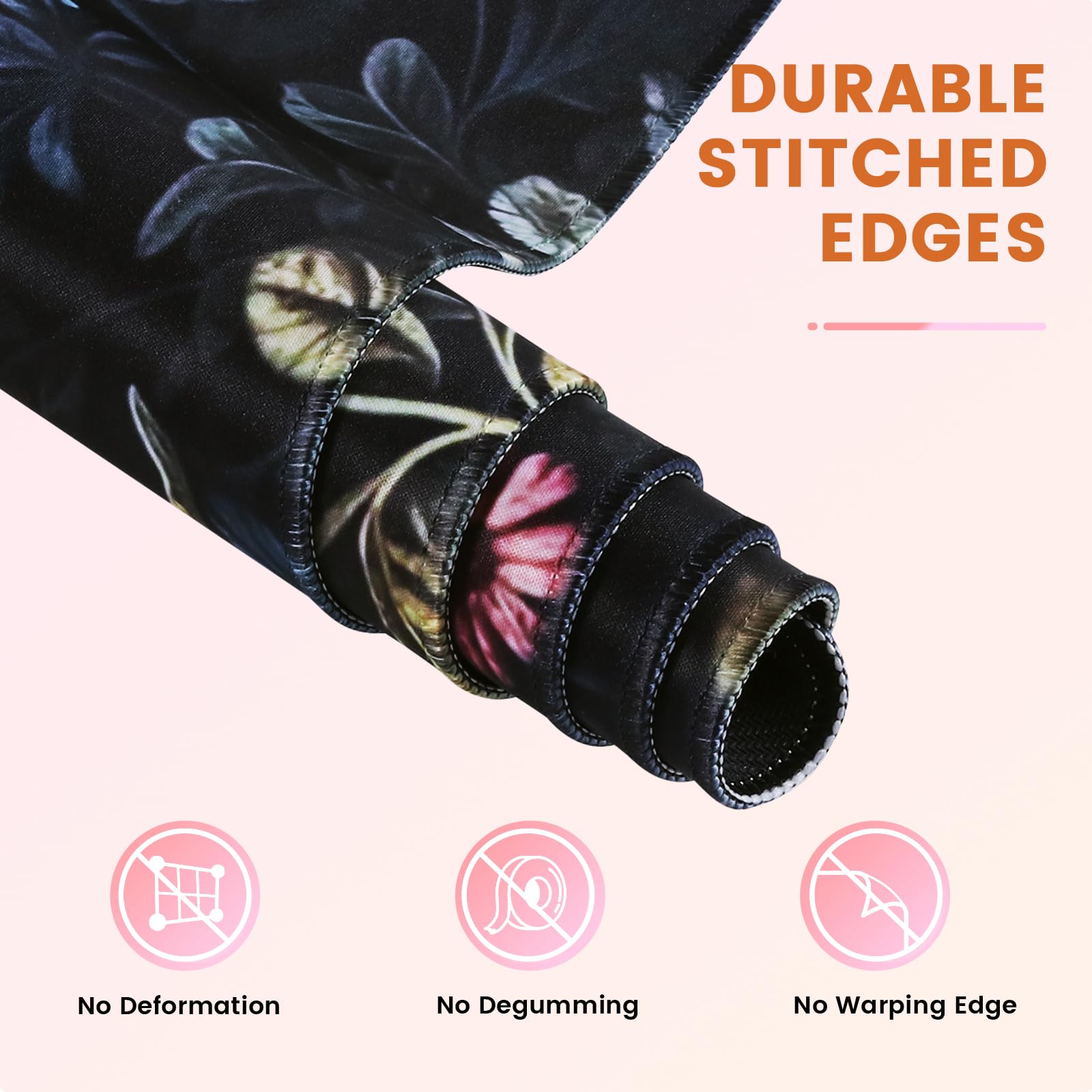 HAOCOO Vintage Floral Desk Mat for Desktop, Aesthetic Plant Desk Decor