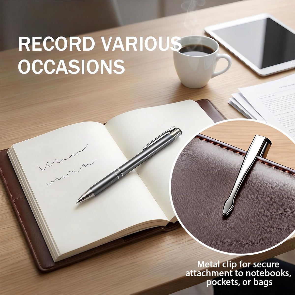 Engraved Retractable Pen for Business and Corporate Gifts 50-Pack
