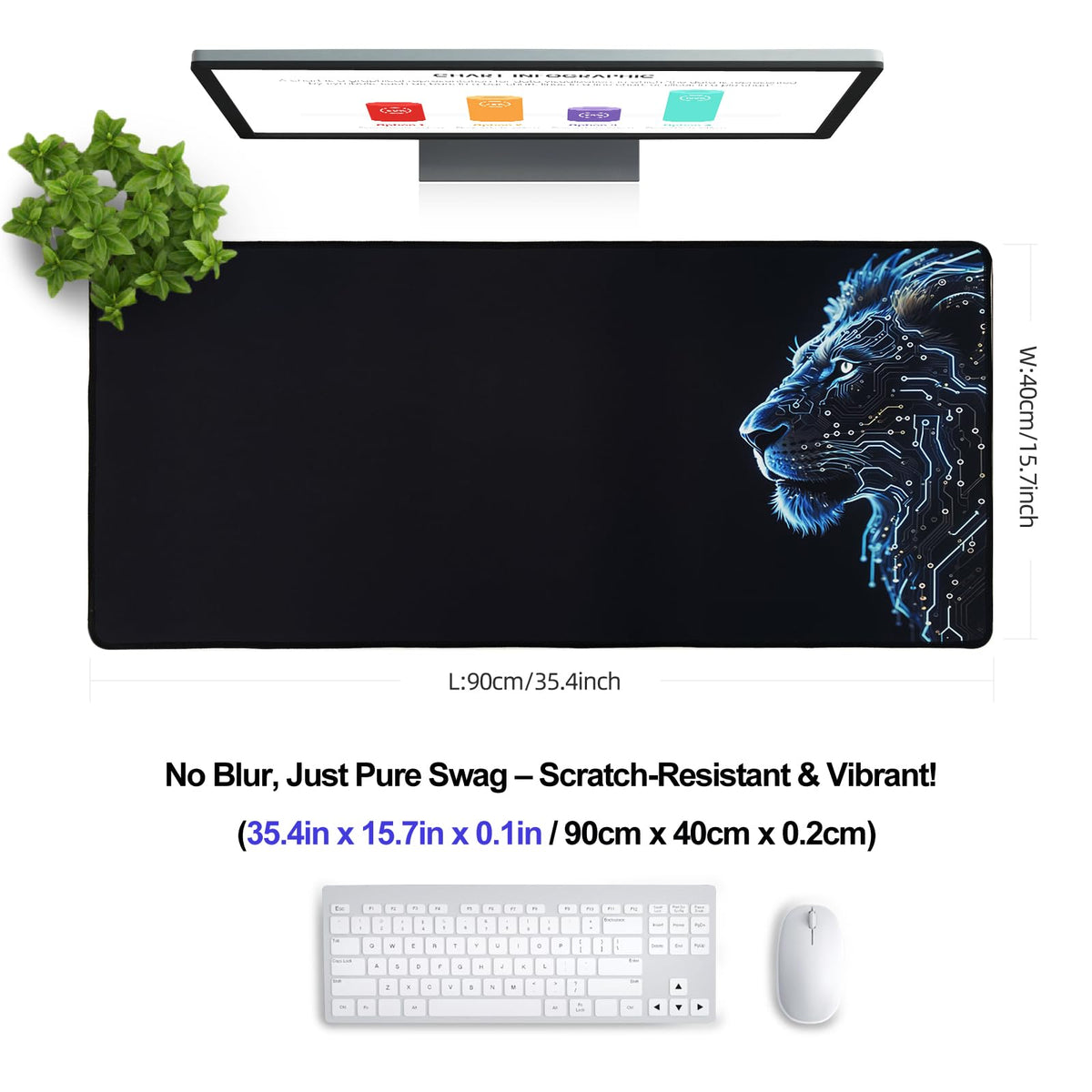 Cmhoo XXL Gaming Mouse Pad 35.4x15.7 Professional Large Mouse Pad & Computer Game Mouse Mat-90x40