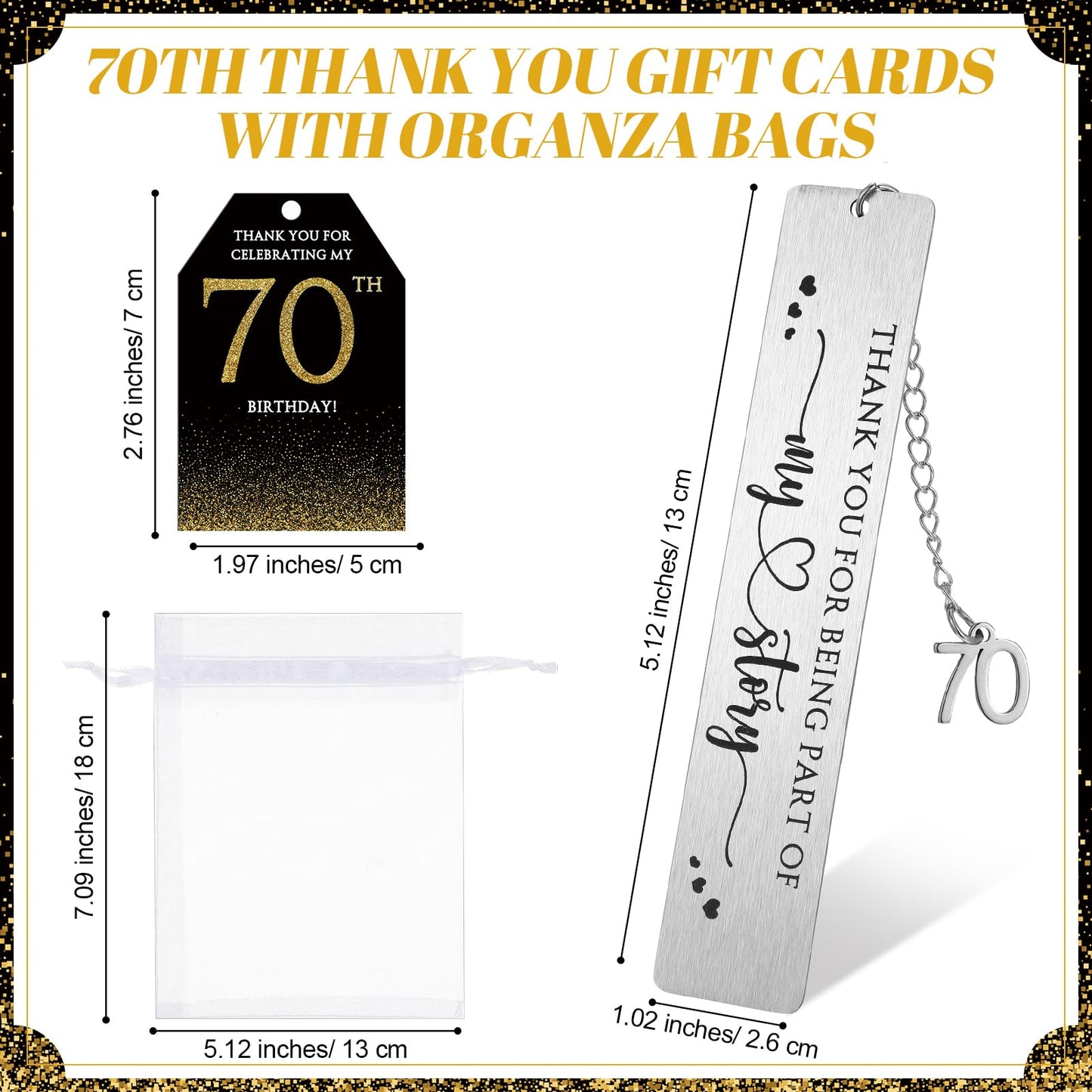 Sinload 25 Sets Birthday Favors for Guests 25 Thanks for Coming Ballpoint Pens 25 Metal Bookmarks