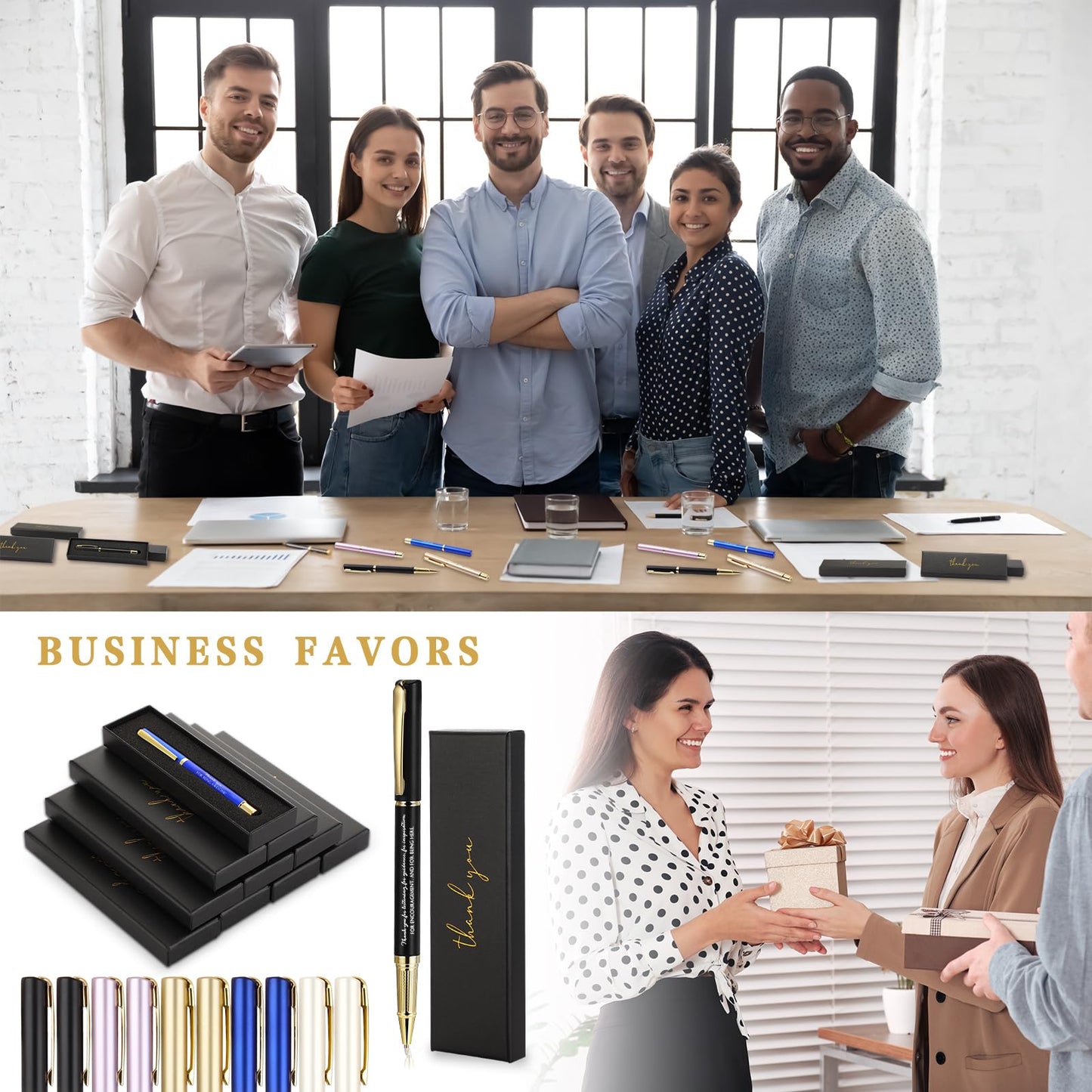 PerKoop 20 Sets Thank You Gifts Bulk Inspirational Ballpoint Pen with Box