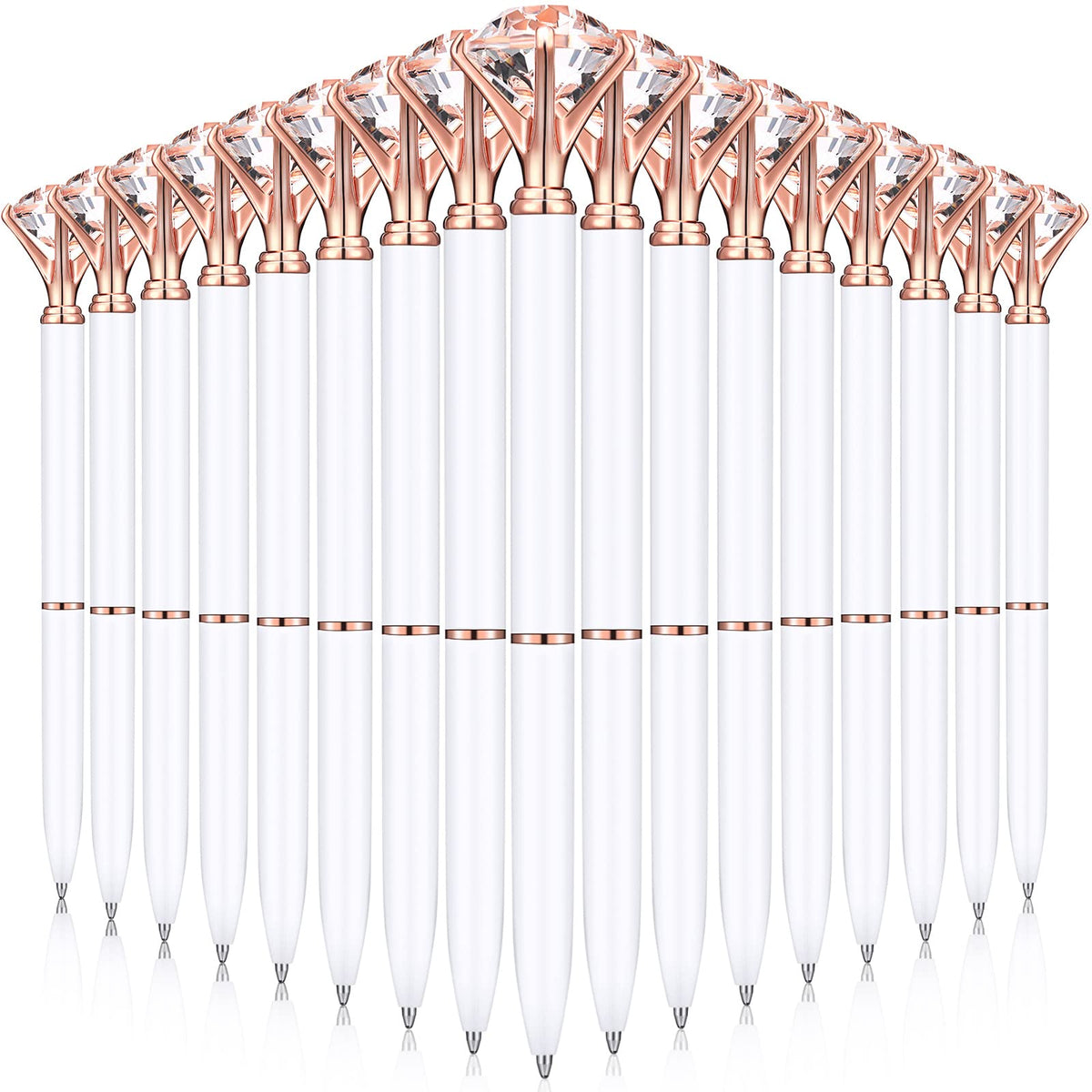 Yahenda 50 Pcs Christmas Gifts Diamond Pens Bridal Shower Ballpoint Pen Bulk Black Ink Bling