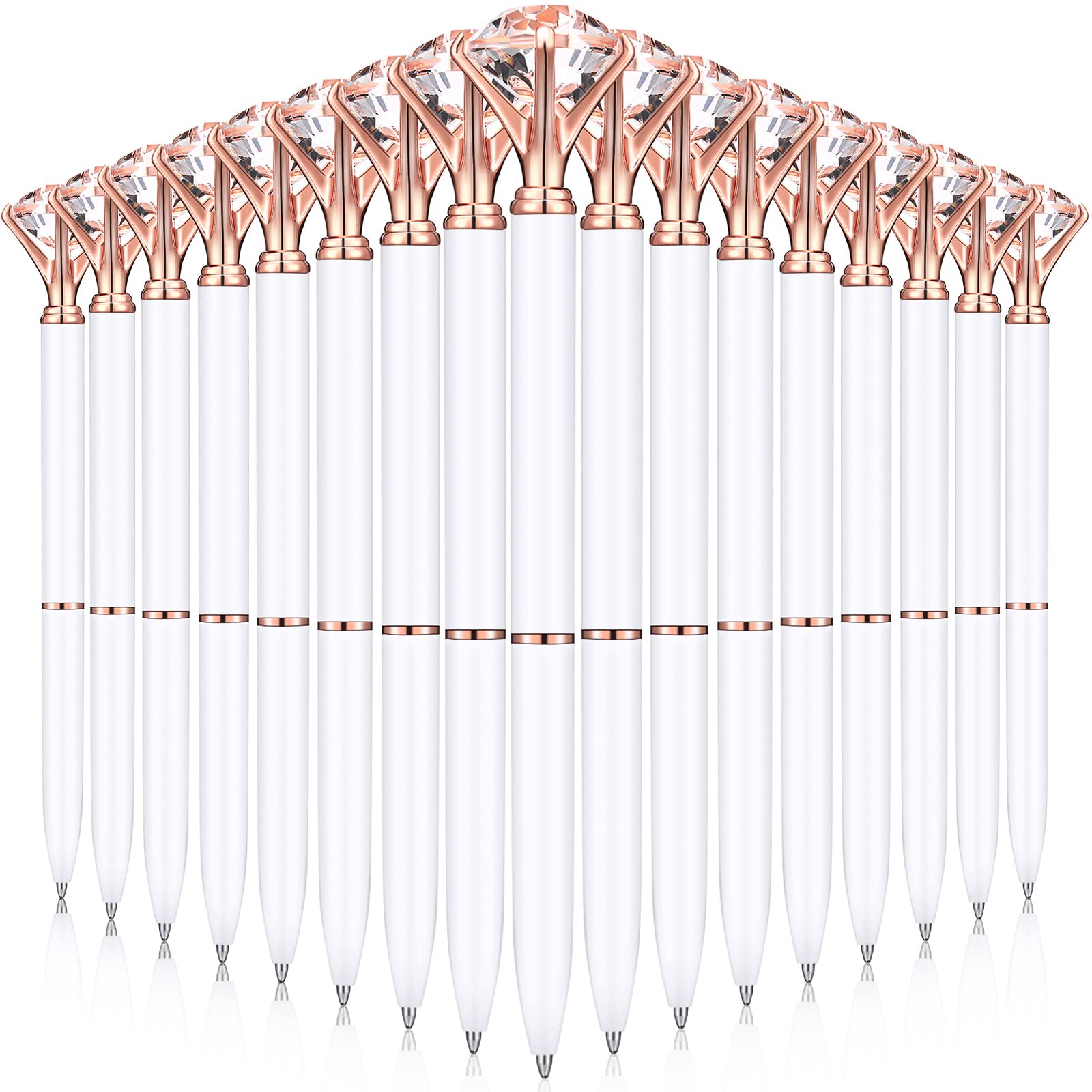 Yahenda 50 Pcs Christmas Gifts Diamond Pens Bridal Shower Ballpoint Pen Bulk Black Ink Bling