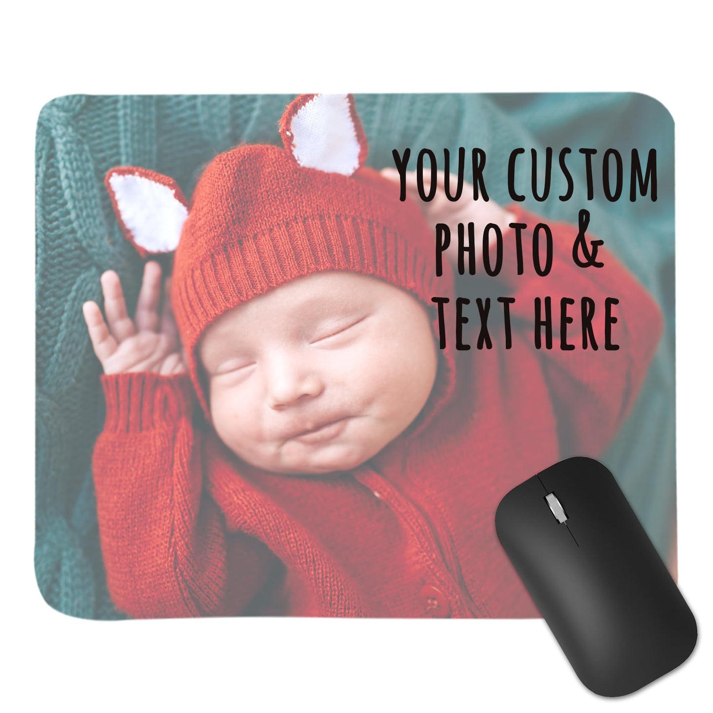 Custom Mouse Pad, Personalized Mouse Pad with Photo, Add Your Own Image/Text/Logo, Customized