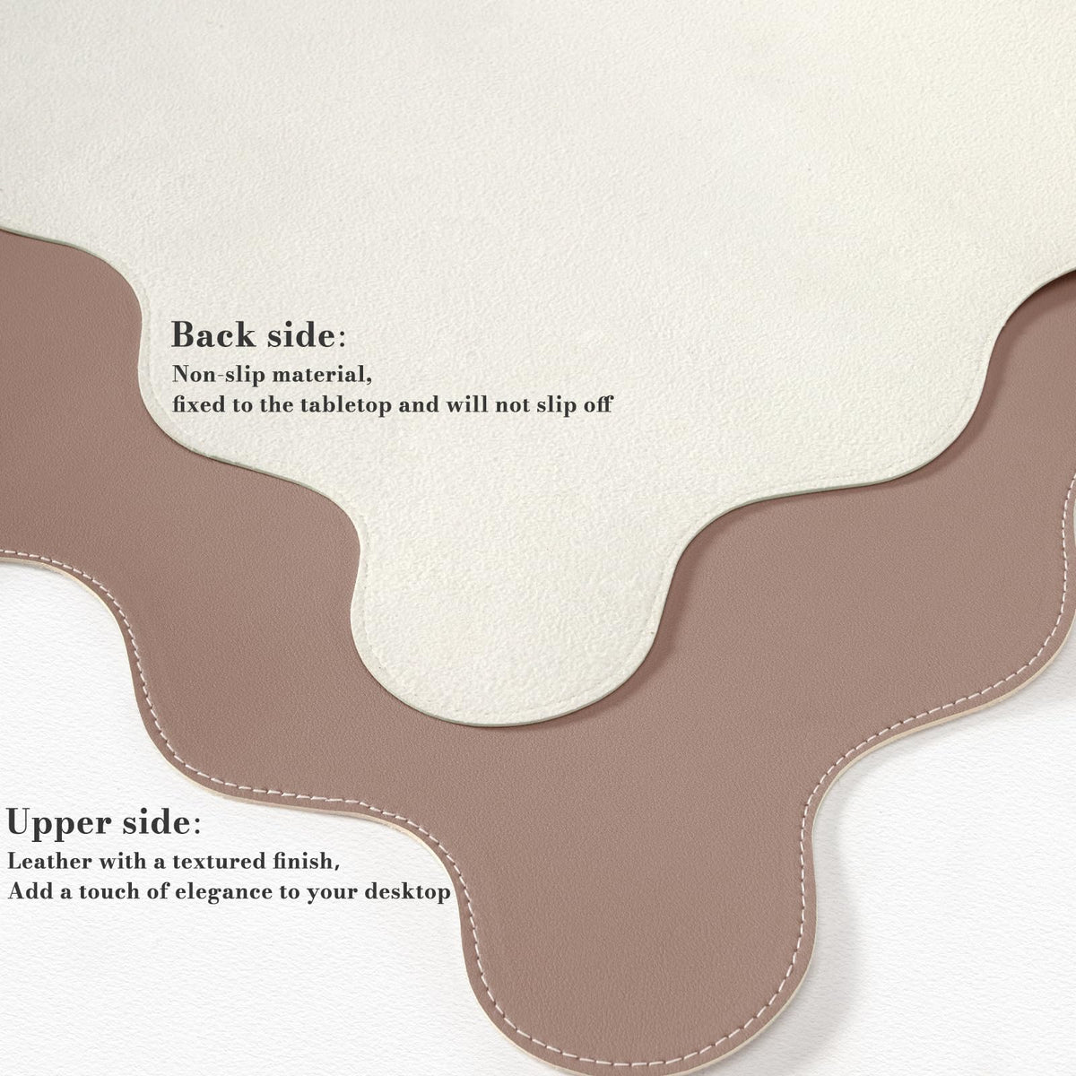 iCasso Brown Keyboard Mat 35.4"x15.7", Desk Protector for Workspace