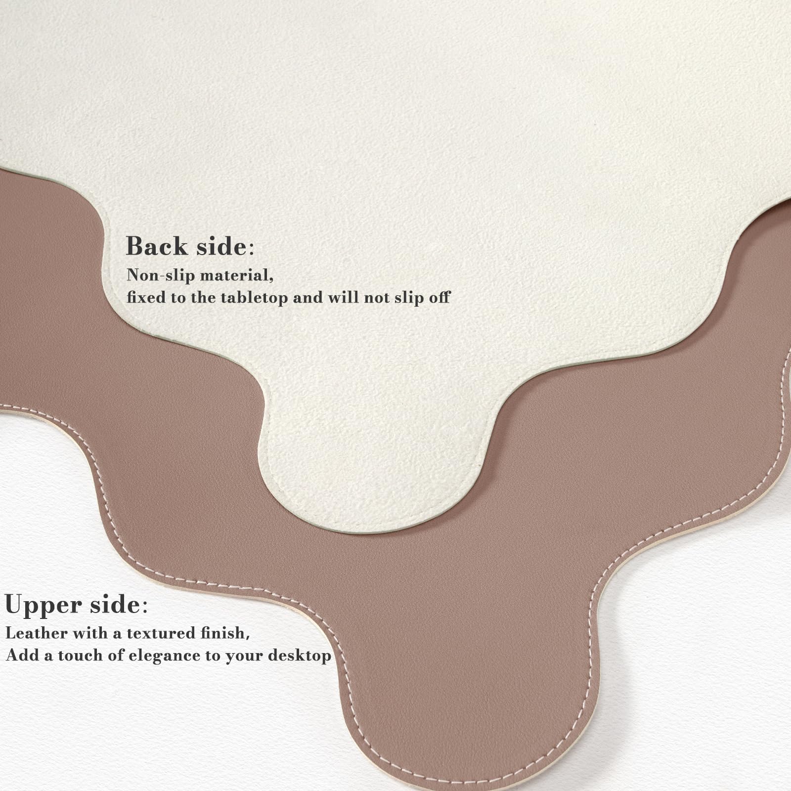 iCasso Brown Keyboard Mat 35.4"x15.7", Desk Protector for Workspace