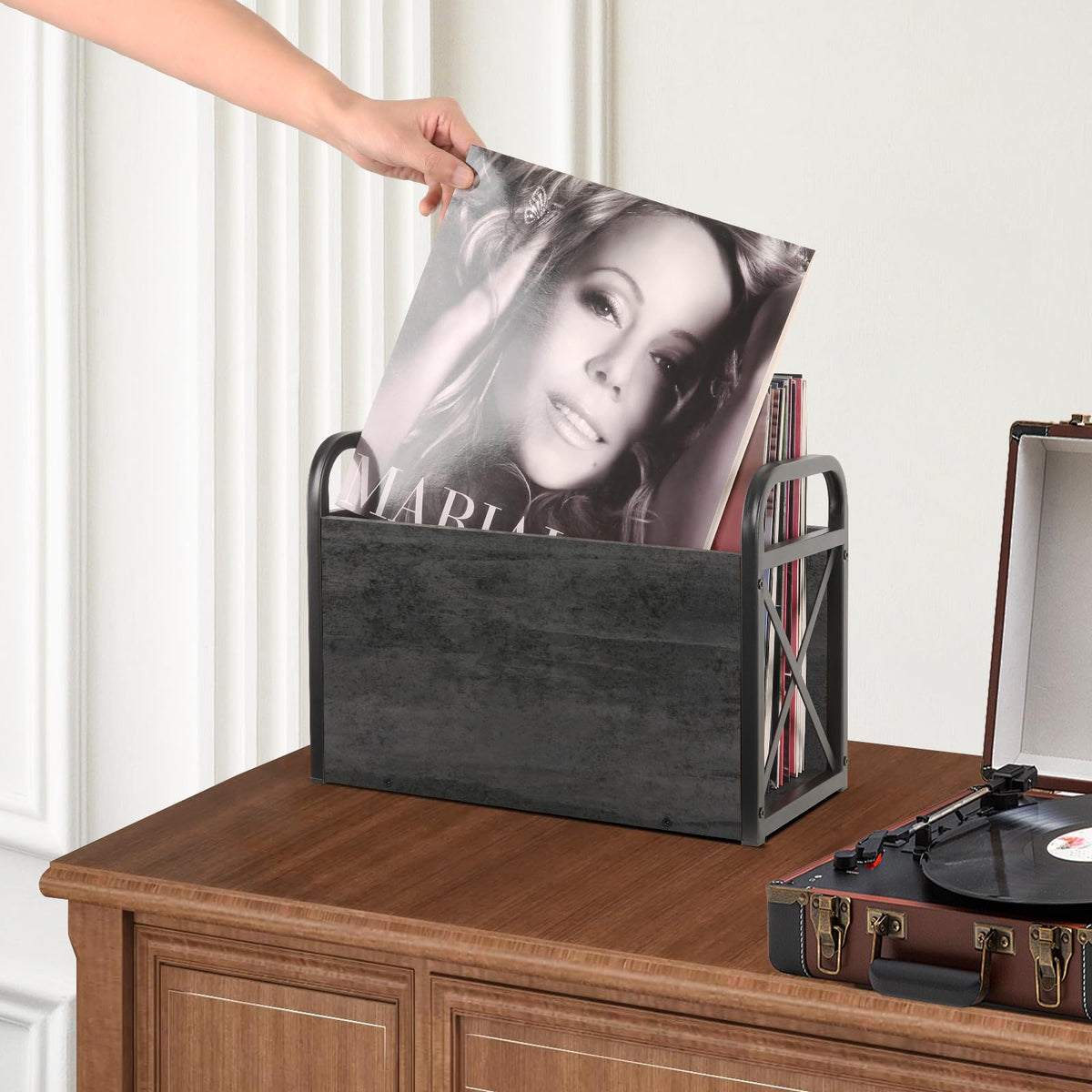 YINMIT Magazine Holder, Magazine Rack Floor, Magazine Storage Basket, Folder Organizer Bin for