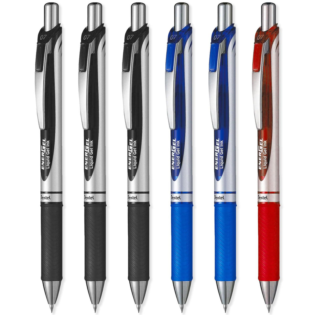 Pentel EnerGel XM BL77 - Retractable Liquid Gel Ink Pen - 0.7mm - 54% Recycled - Clam Pack Gift Set