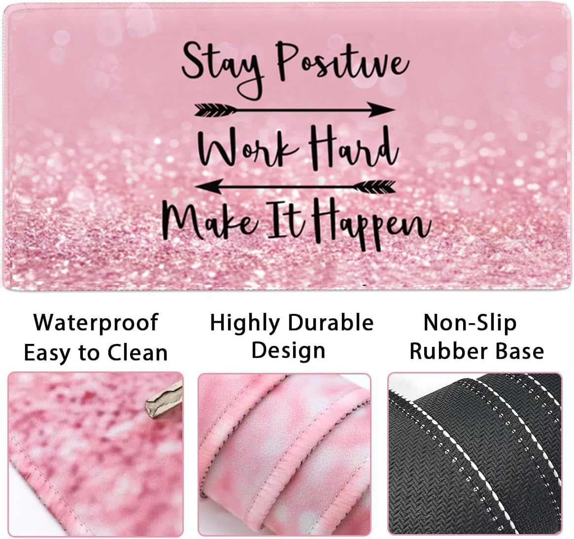 4-in-1 Gaming Mouse Pad Wrist Support Set，Desk Pad + Mouse Pad with Wrist Rest + Keyboard Wrist