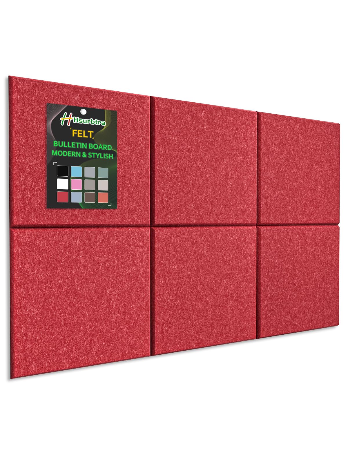 Hsurbtra Large Cork Board for Wall 36 x 24 Inch, 6 Pack Felt Bulletin Notice Board with Pushpins