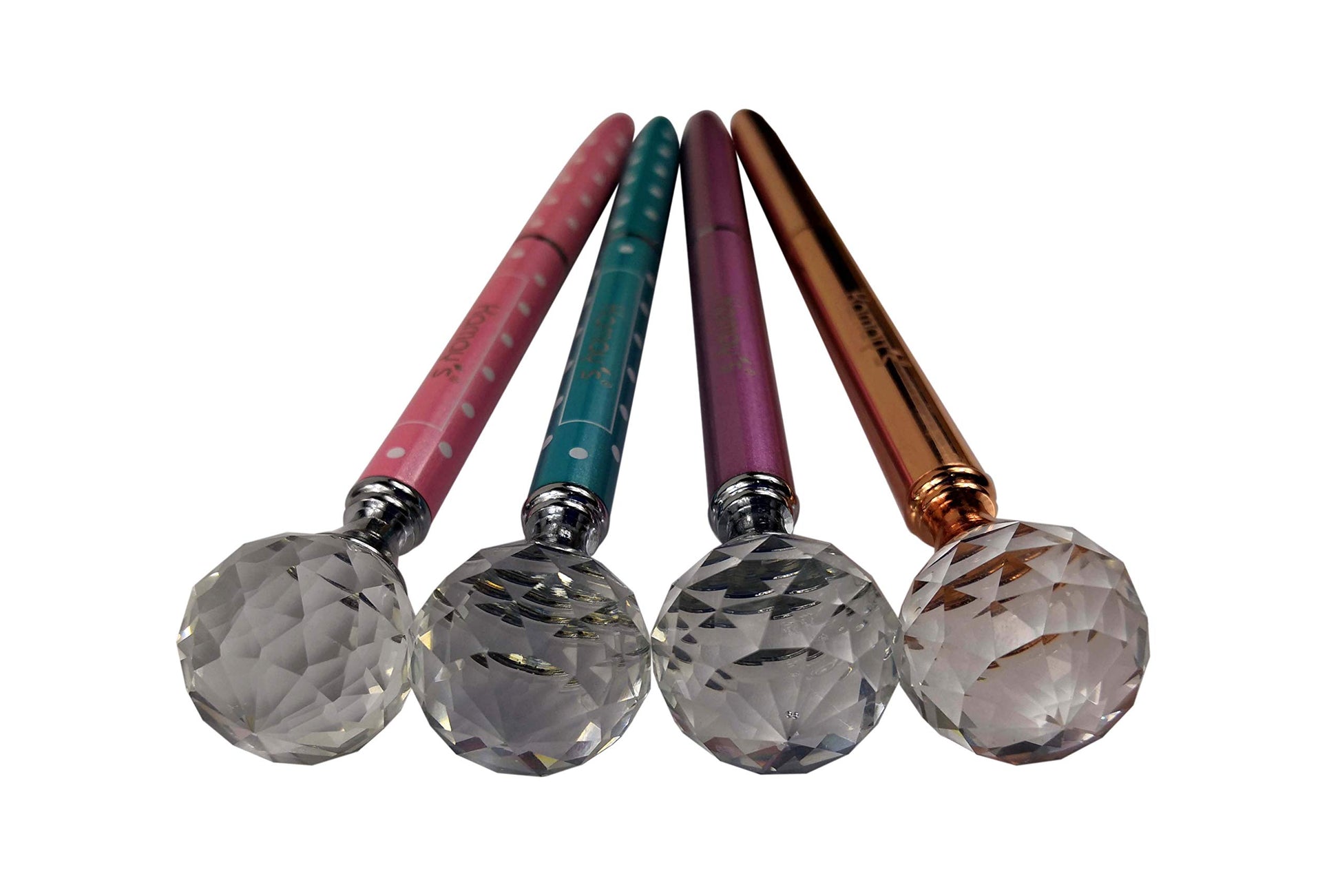 Kamay's 4PCS Crystal Ball Diamond Pen Metal Ballpoint Pen with Big Crystal Diamond Funky Design