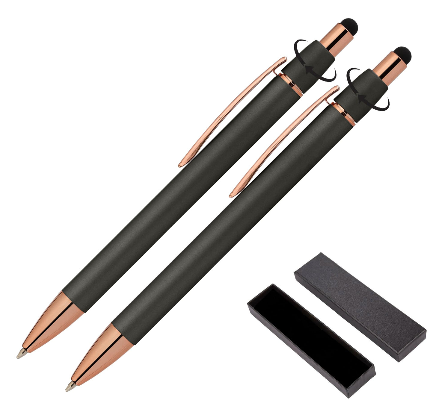 ExpressDesigns Fidget Pen for Adults - 2 Pack Stress Relief Pens with Gift Box - ADHD Anxiety