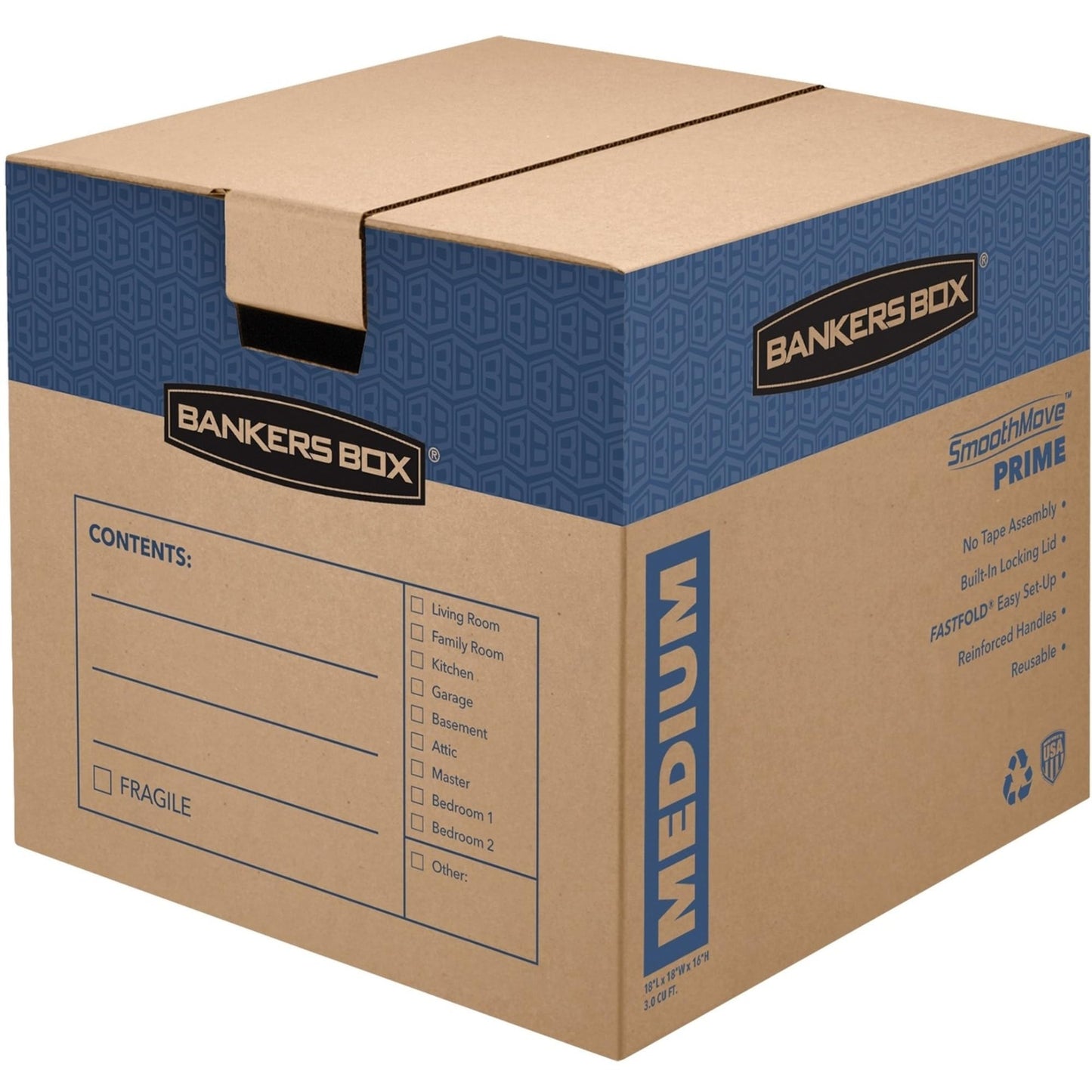 Bankers Box 8-Pack Medium Prime HD Moving Boxes with Reinforced Handles