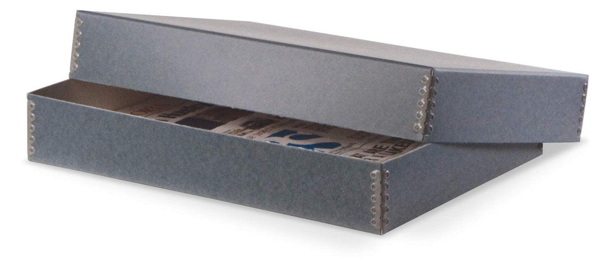 Gaylord Archival Blue/Grey Newspaper Preservation Box - 19W x 25L x 2 1/2" H