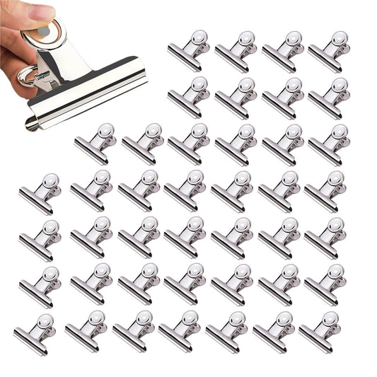 Extra Large Bulldog Clips, 36 Pack, 3.54 Inch, Silver, 90 mm, Food Clip, Chip Clip, Binder Clips