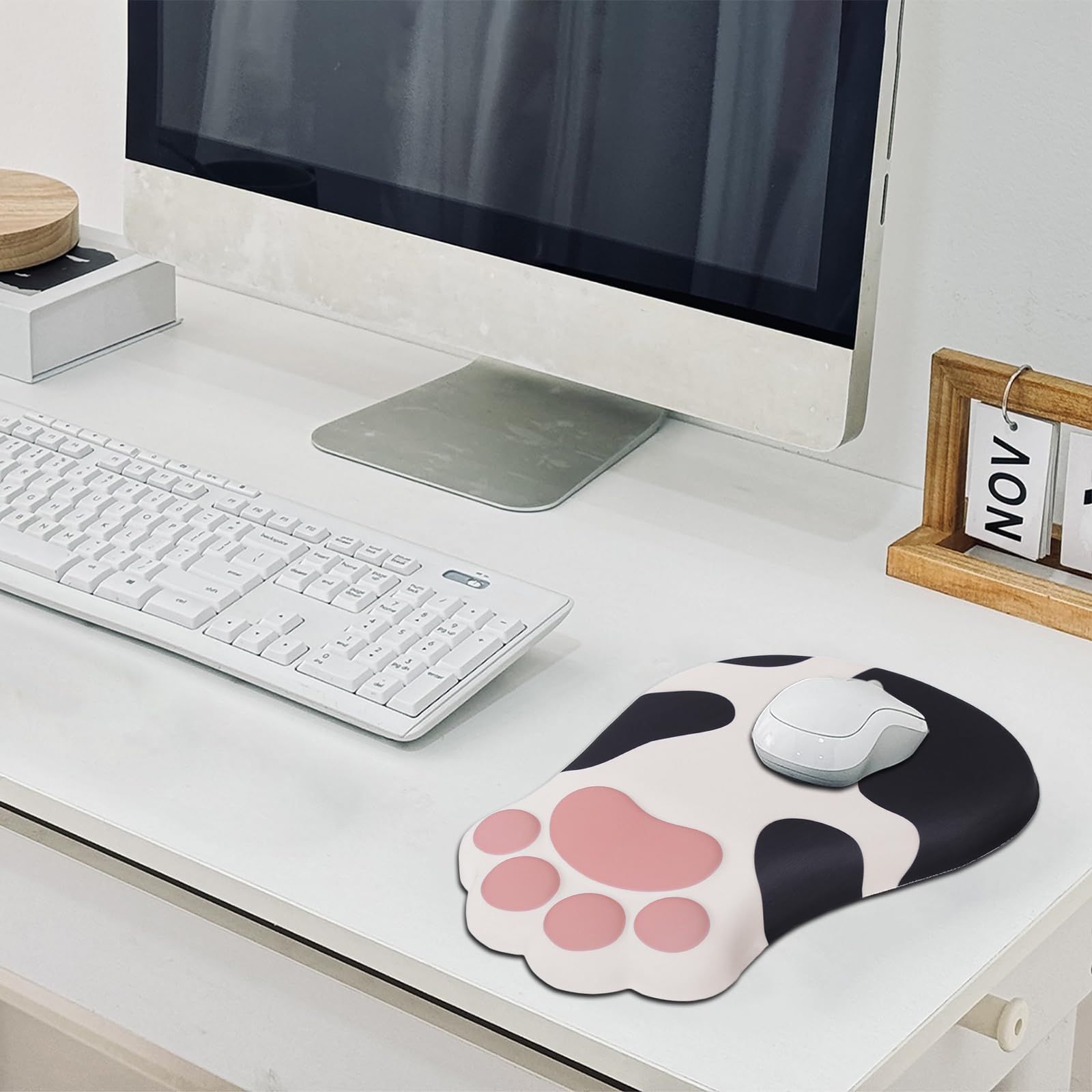 L-SPOUTTO Ergonomic Mouse Pad with Wrist Rest,Cute Mouse Pad Wrist Support