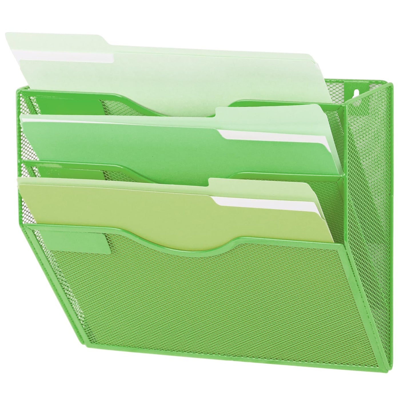 EASEPRES 3 Pocket Mesh Hanging Wall File Organizer, Wall Mounted Mail Paper Document Folder Holder