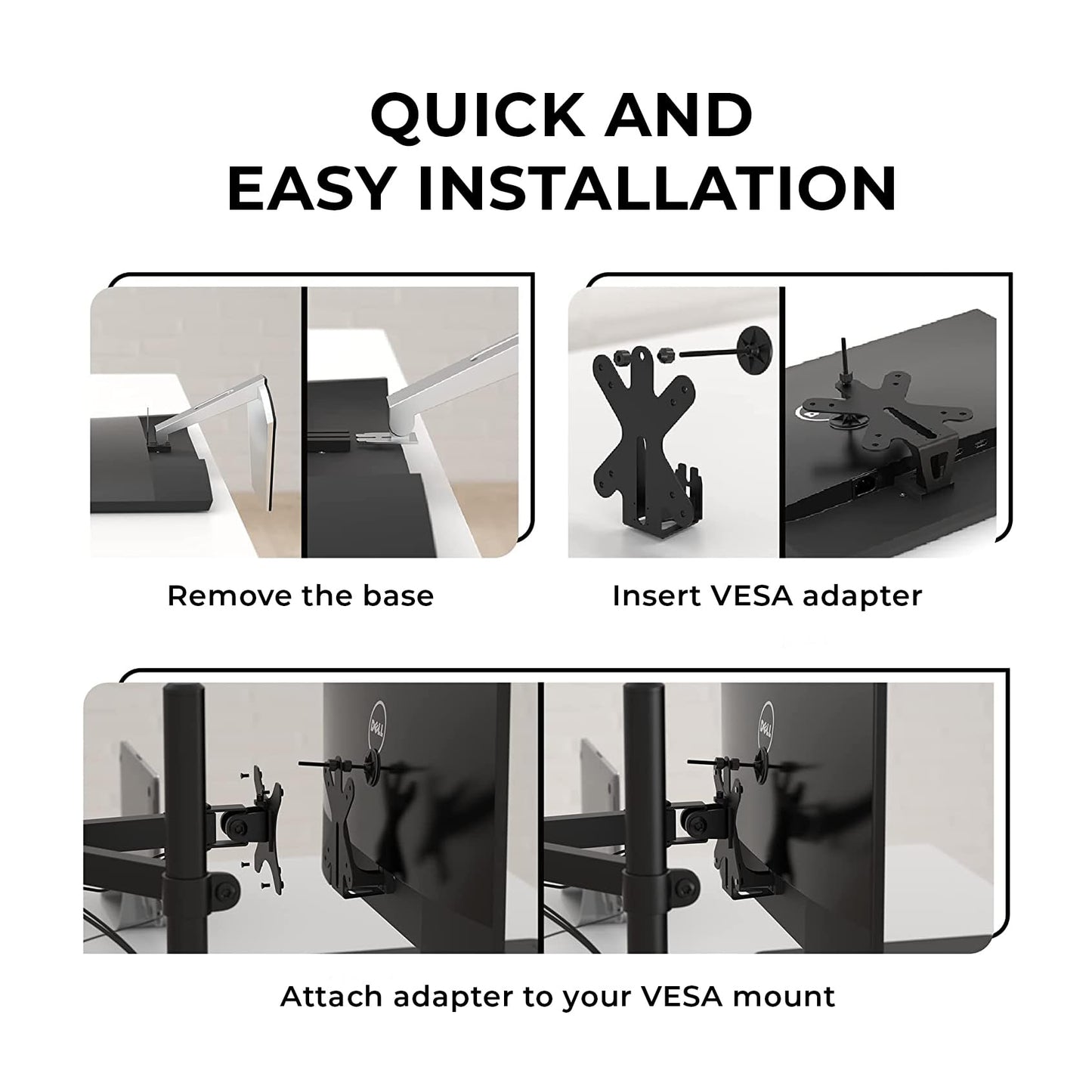 HumanCentric VESA Mount Adapter Compatible with Dell Monitors & More