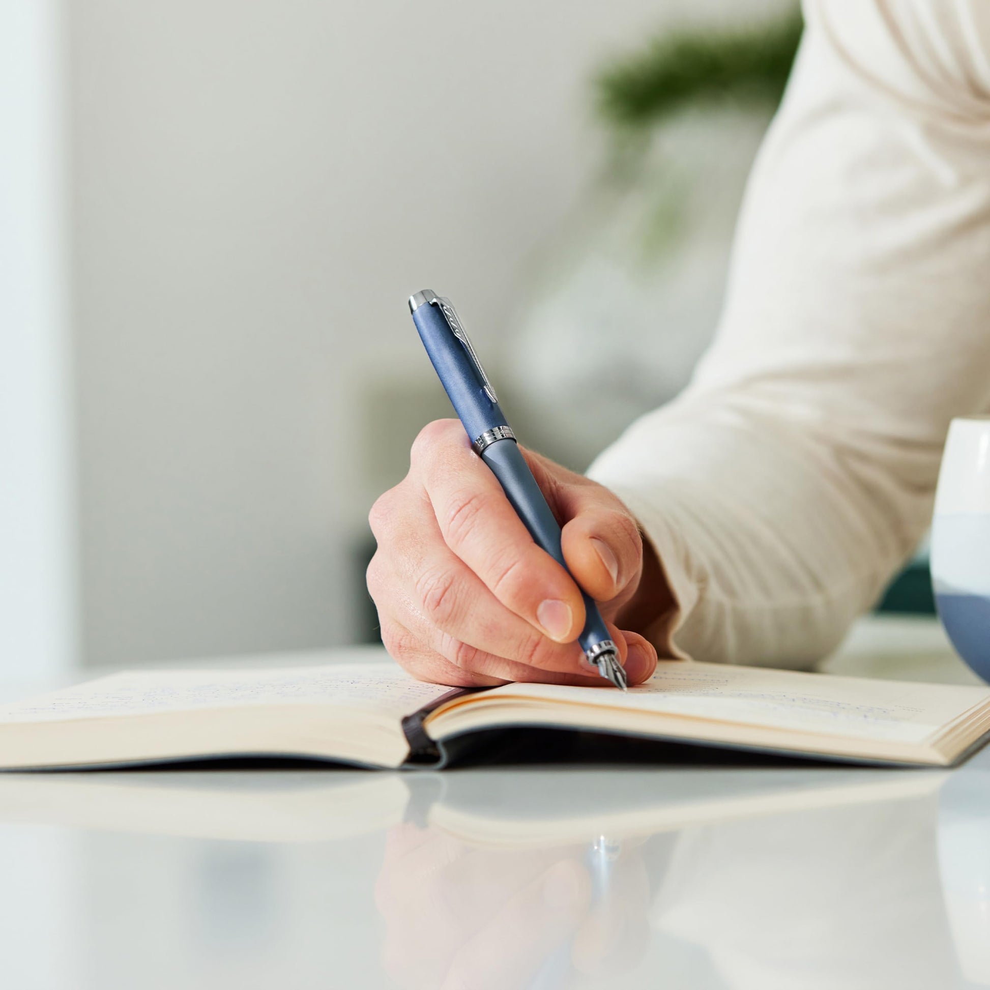 Parker IM Writing Rituals Fountain Pen | Peaceful Blue Finish with Gradient & Chrome Trims | Fine