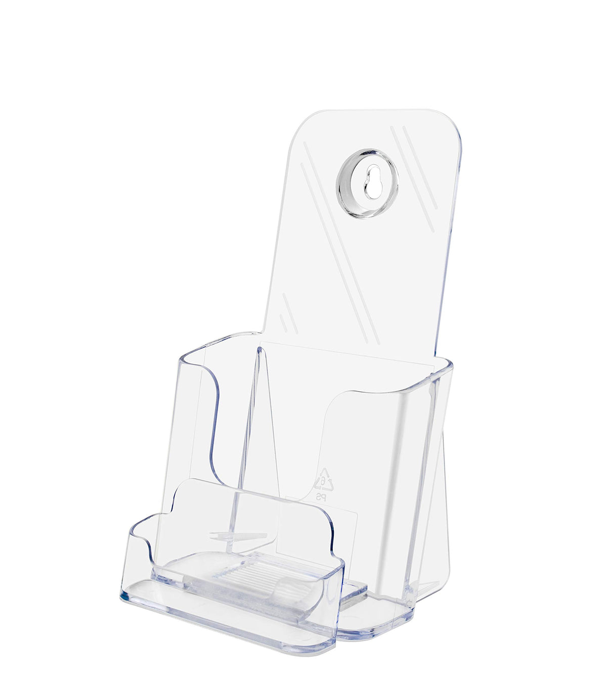 Marketing Holders Acrylic Brochure Holder Stand with Card Pocket Clear Literature Holder for 4"