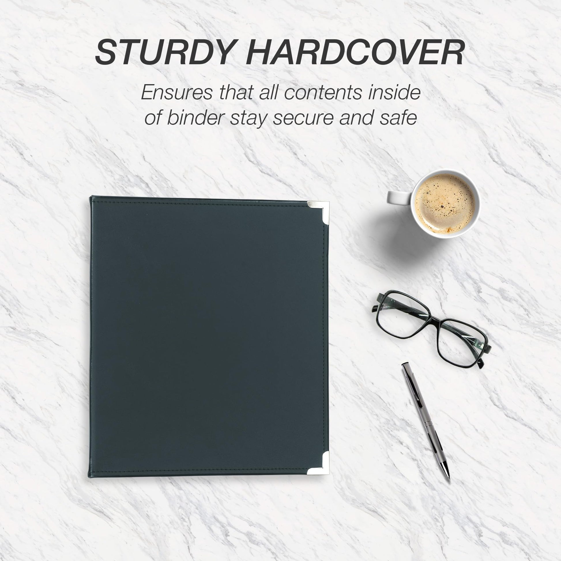 Samsill Classic Collection 3 Ring Leather Binder, Executive Presentation Portfolio, 1 Inch (Holds