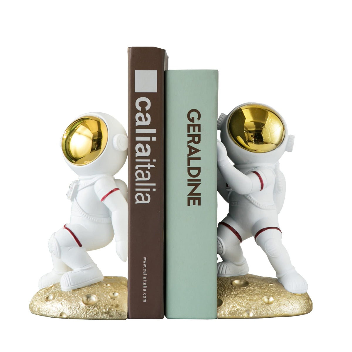 Banllis Space Bookends for Kids Room Nursery, Astronaut Themed Decor