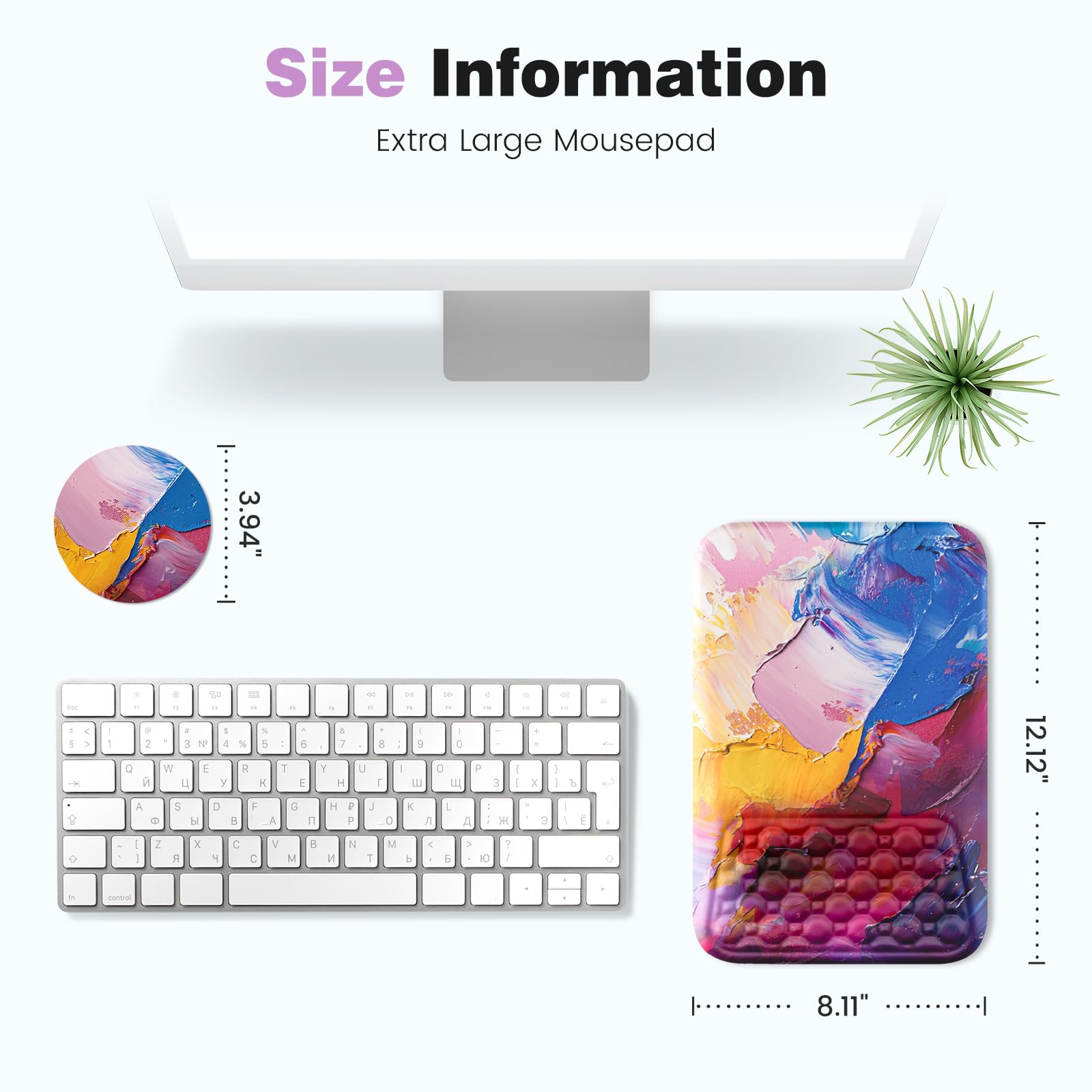 Ospelelf Mouse Pad with Wrist Rest Ergonomic Comfortable Pain Relief Mousepad Wrist Support for