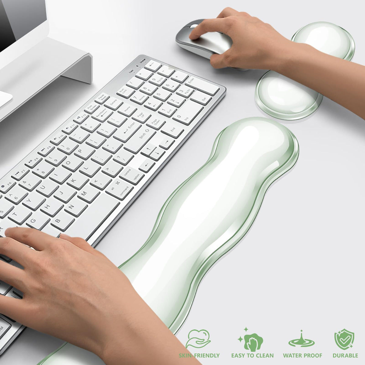 Gel Keyboard and Mouse Wrist Rest, Cute Wrist Support and Arm Support Keyboard Rest for Keyboard