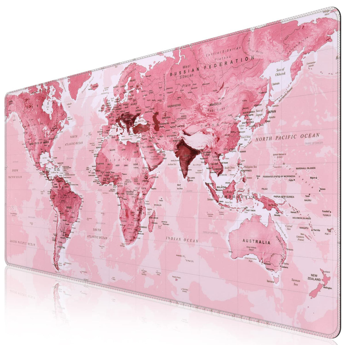 iCasso Gaming Mouse Pad,35.4x15.7 in Desk Pad,Pink World