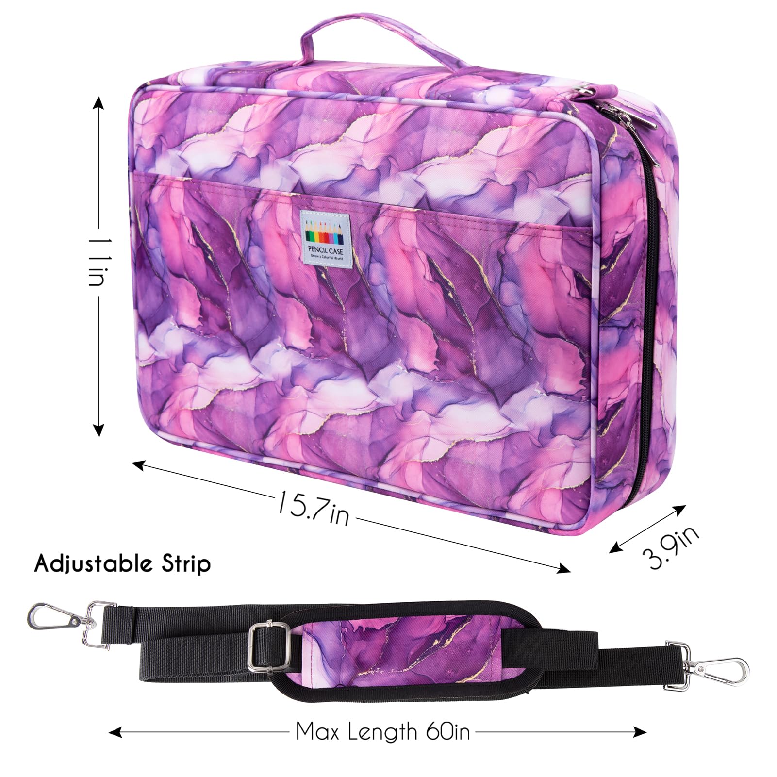 YOUSHARES Big Capacity Colored Pencil Case - 480 Slots large Pen Case Organizer with Multilayer