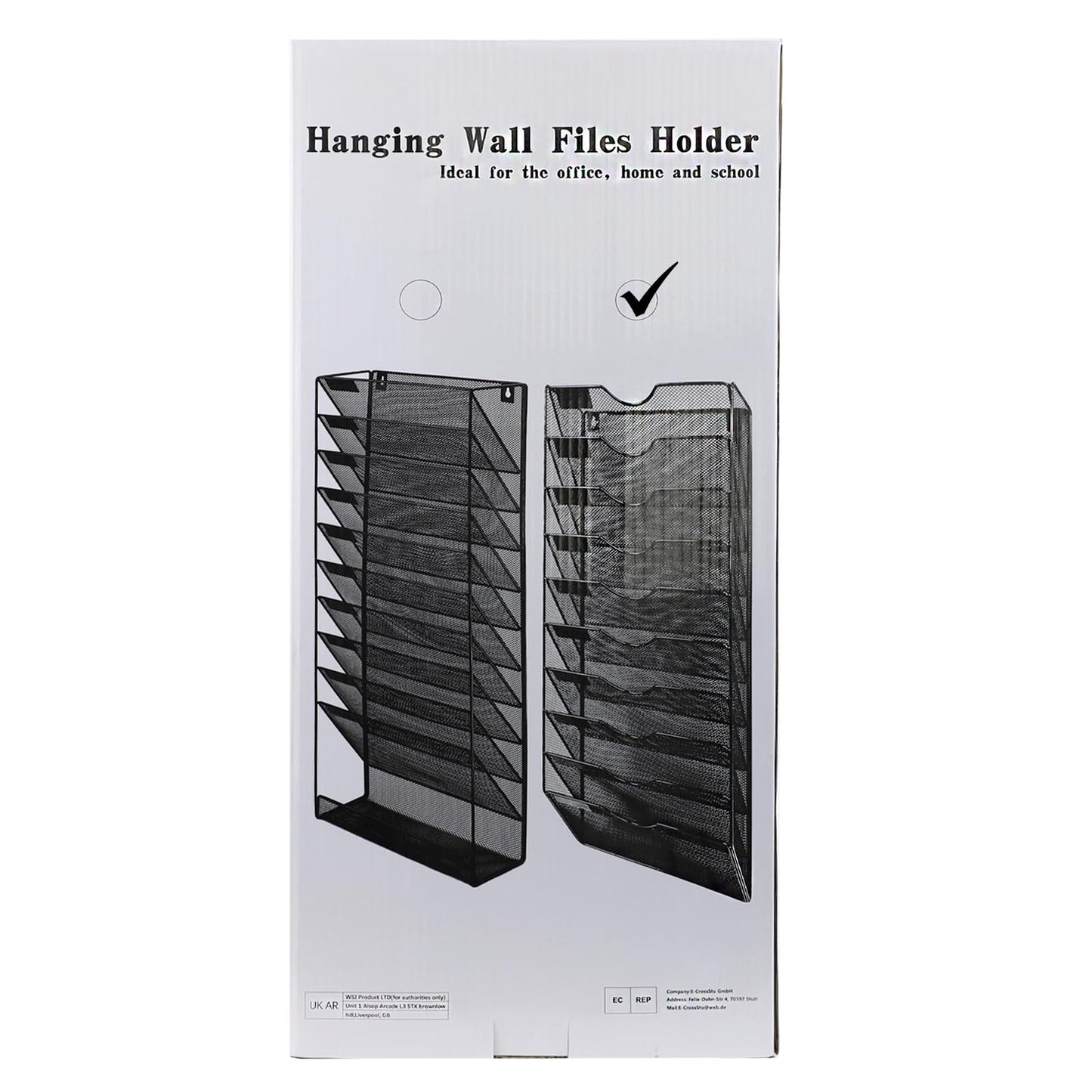 ideallife Wall Mounted File Organiser A7 Mesh in Hanging Wall File Holder Mail Organiser