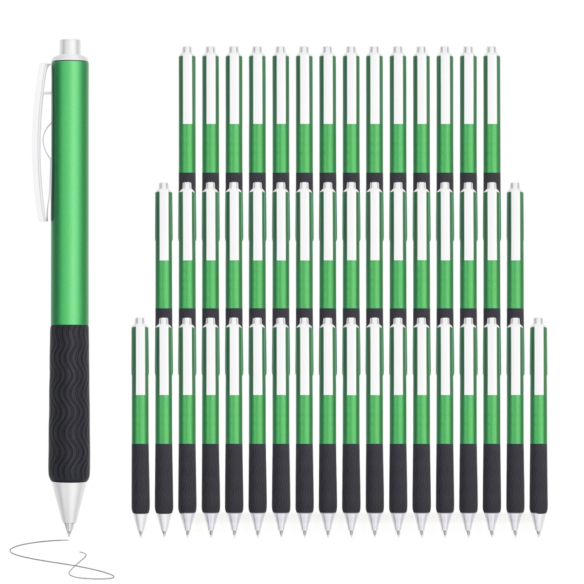 HZDIYAKE Pens Bulk, Black ink pen,50 Pieces,Smooth Writing Without Breaking Ink,0.5mm Nib,Soft