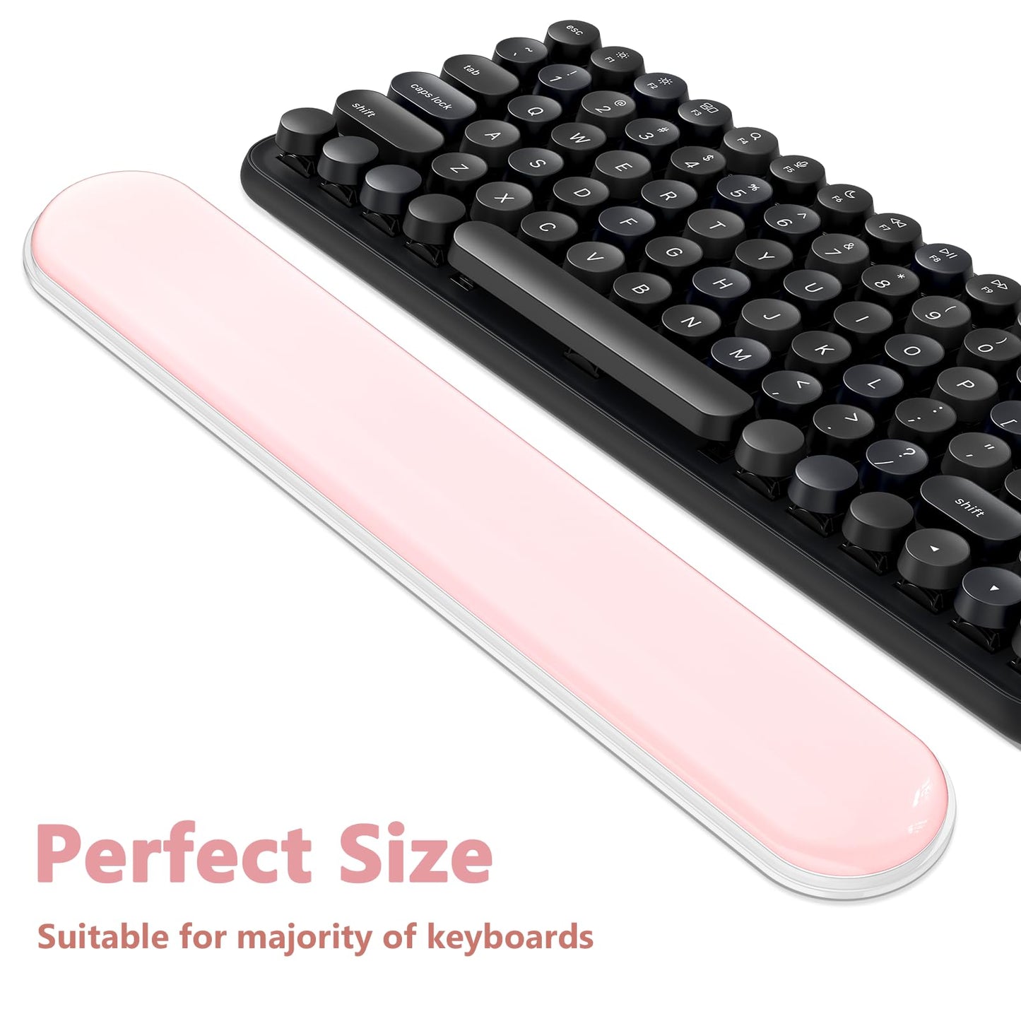 AKIT Ergonomic Mouse Pad with Wrist Rest&Keyboard Wrist Rest Set, Gel, Pink