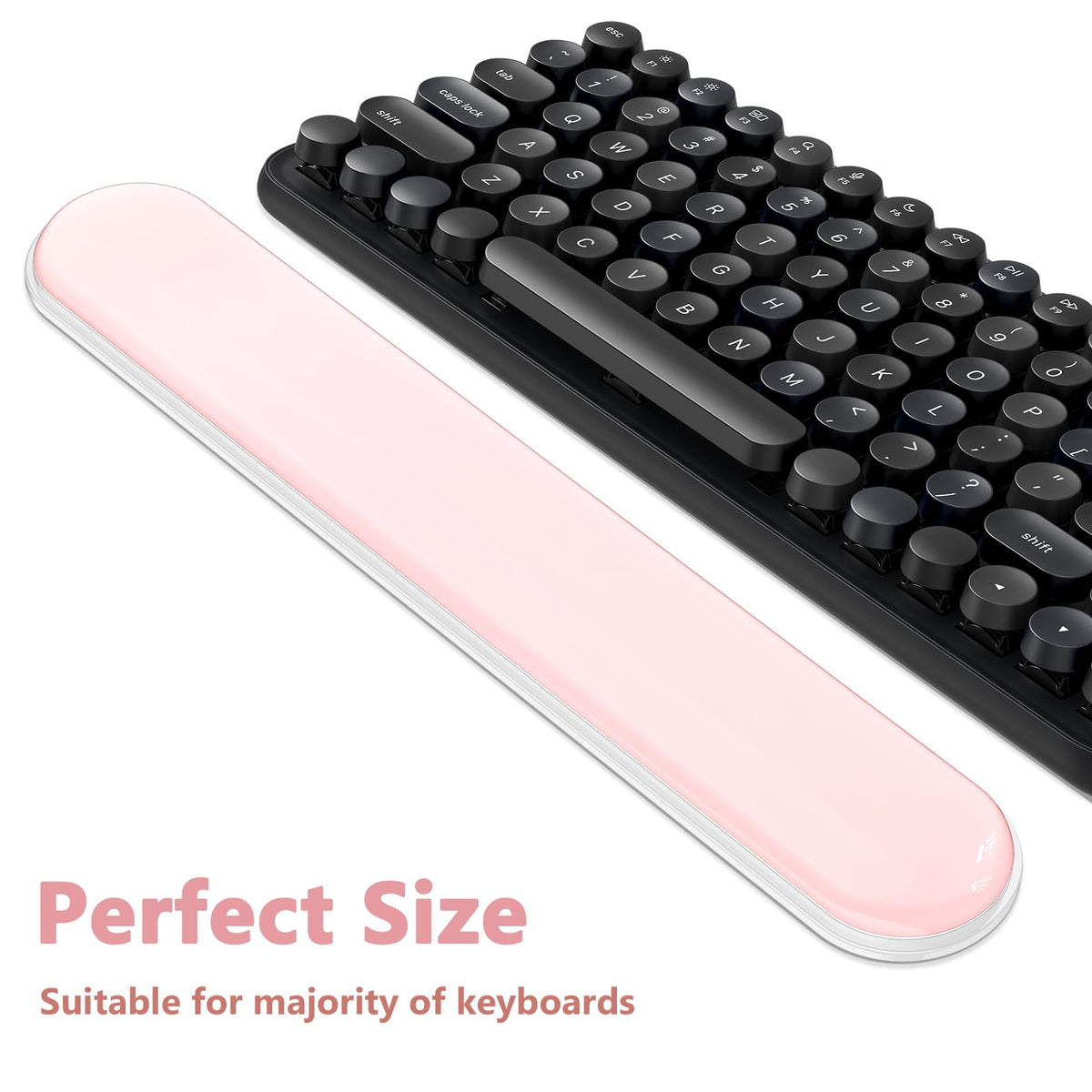 AKIT Ergonomic Mouse Pad with Wrist Rest&Keyboard Wrist Rest Set, Gel, Pink