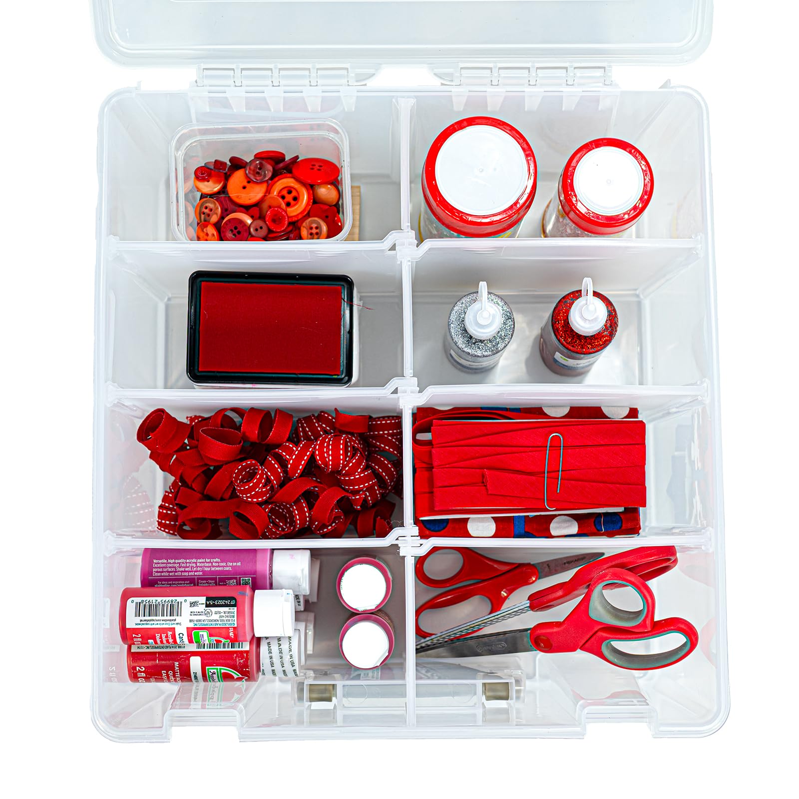 ArtBin Super Satchel Double Deep, 8-Compartment Craft Box, Gold