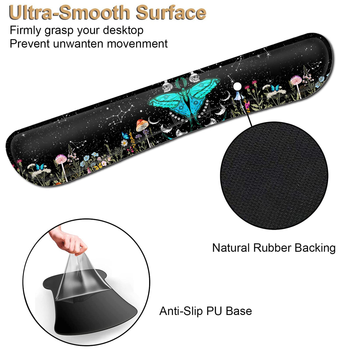 Keyboard Wrist Rest and Mouse Pad with Wrist Support, Ergonomic Gel Mouse Pad,for Easy Typing Pain