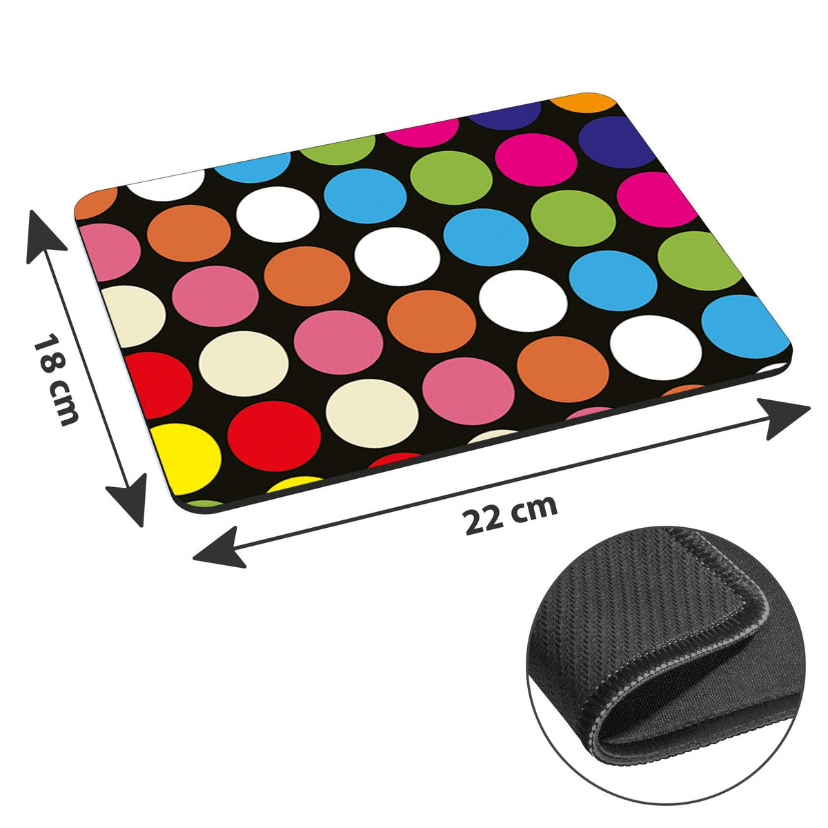 PEDEA Colour Points Neoprene Mouse Mat