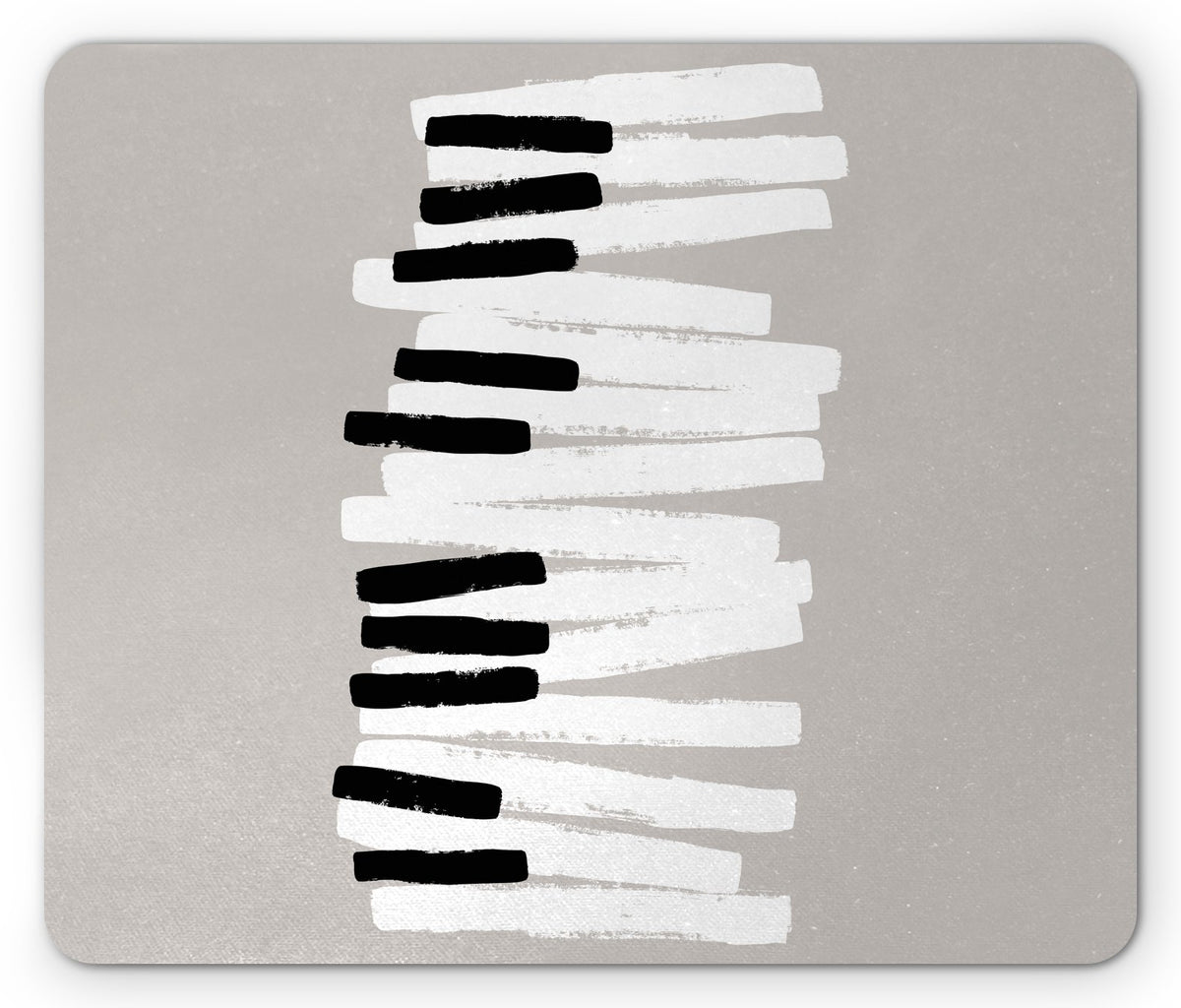 Lunarable Piano Mouse Pad, Doodle Style Keyboard Pattern Abstract Contemporary Design Classical