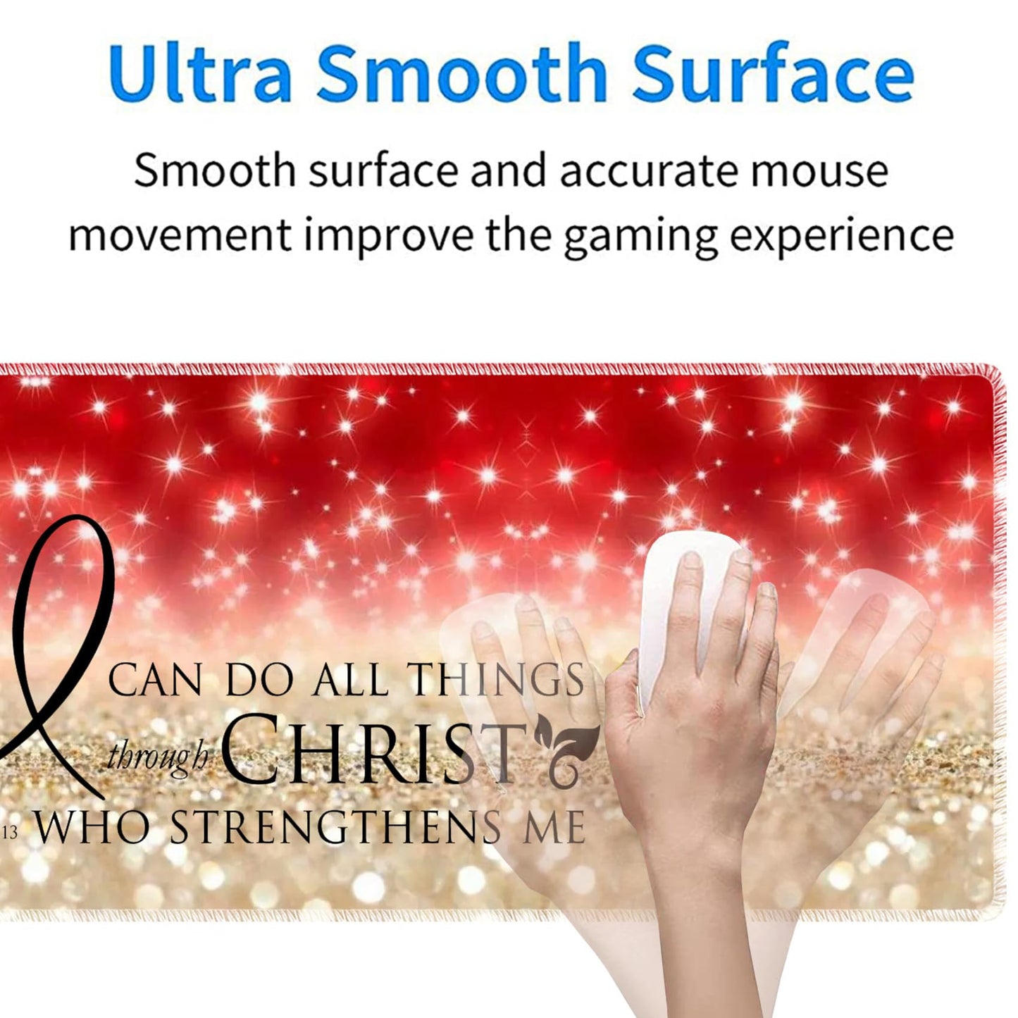 3 Piece Mouse Pad Set with Stitched Edge Large Anti-Slip Mouse Pad Desk Pad Keyboard Pad + Wrist