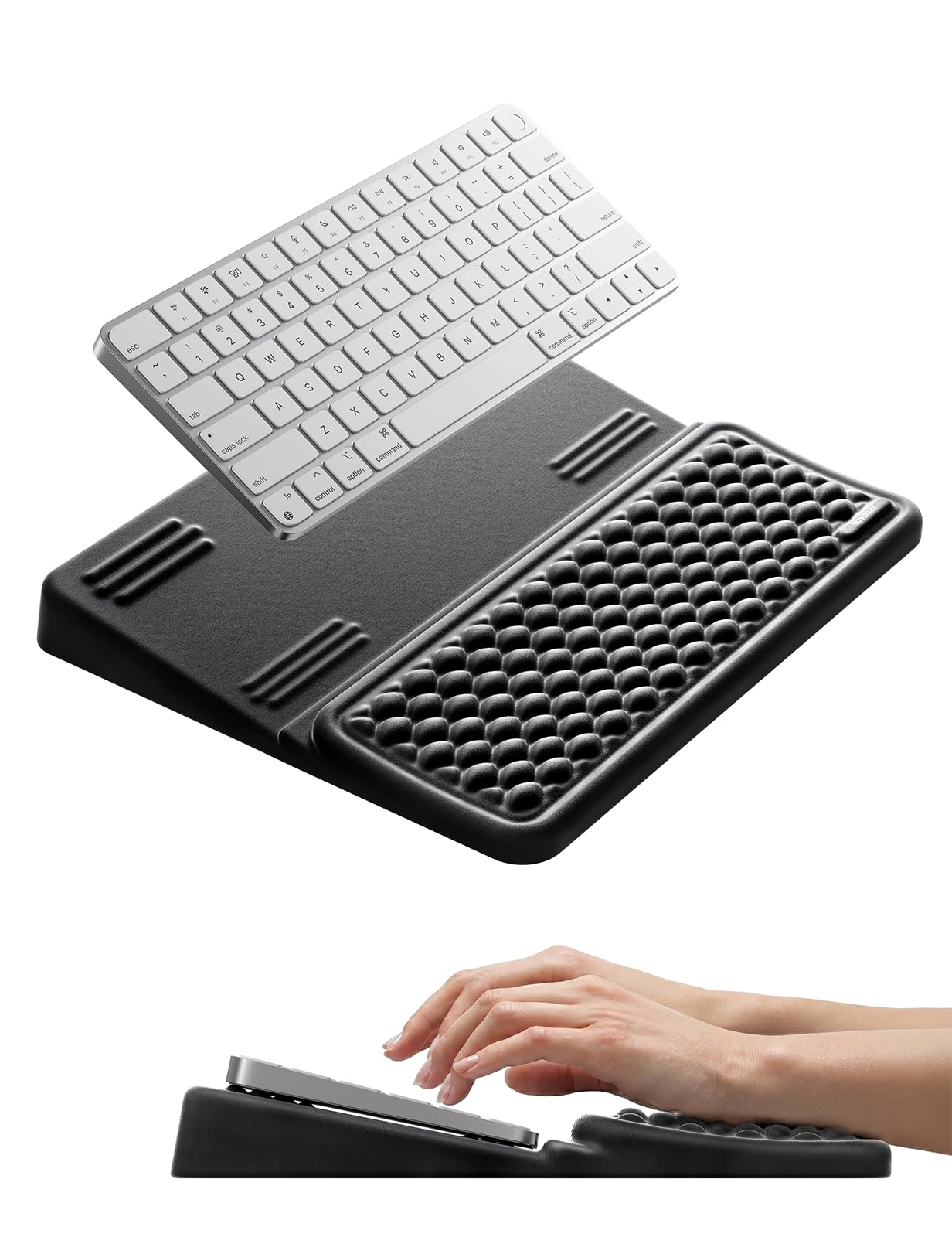 Vaydeer Keyboard Wrist Rest, Keyboard Stand with Wrist Support, Soft Memory Foam Ergonomic Riser