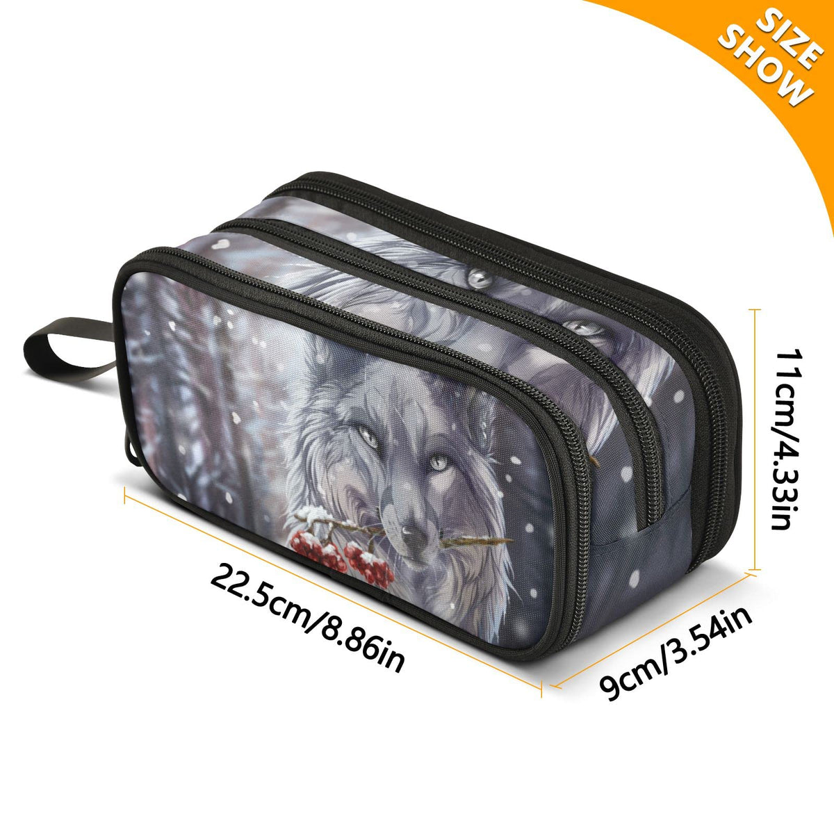 XUWU Wolf Large Capacity Pencil Case Pencil Pouch Pen Box