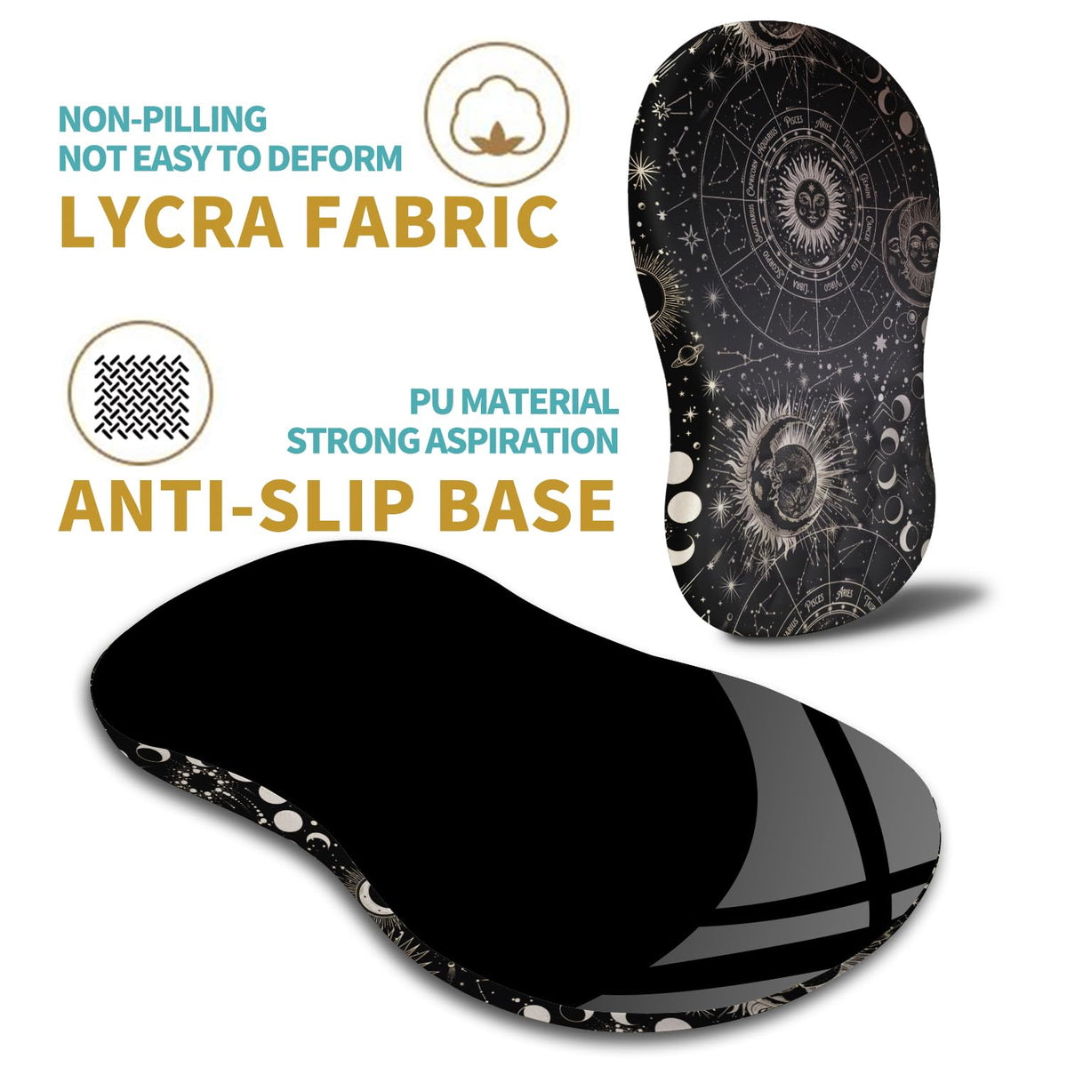Hokafenle Ergonomic Mouse Pad Wrist Support with Massage Design, Wrist Rest Pain Relief Mousepad
