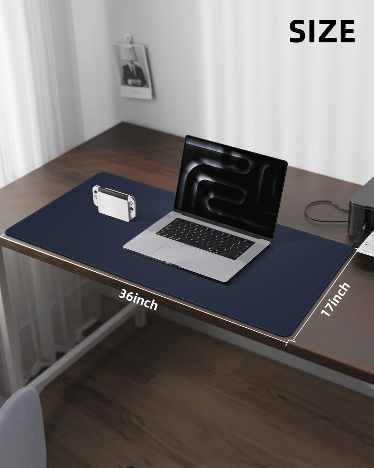 Leather Desk Pad Protector,Desk Mat,Large Mouse Pad, Non-Slip Desk Pad, Waterproof PU Leather Desk
