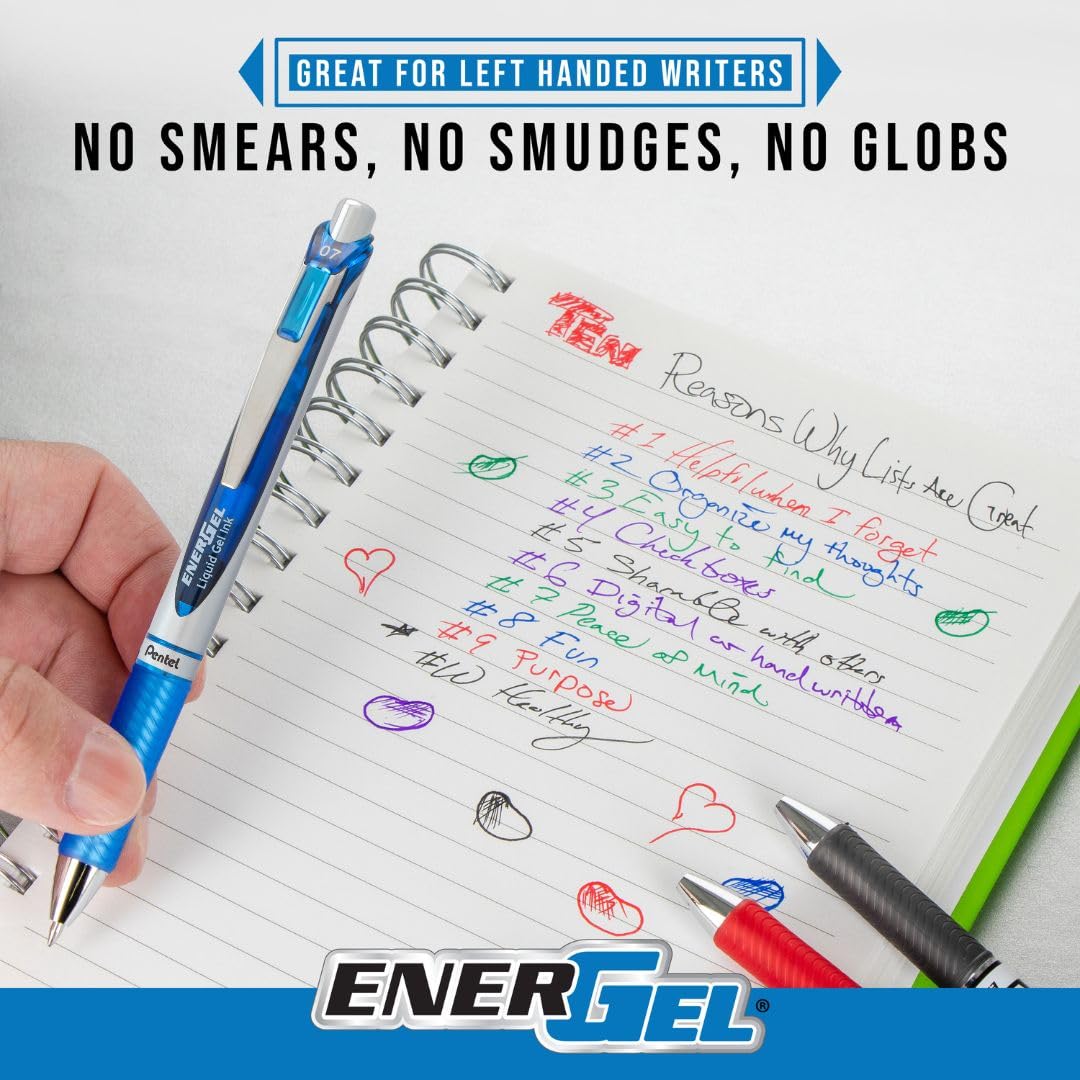 Pentel EnerGel RTX RT Liquid Gel Pen (Pack of 1, 12 Count Total)