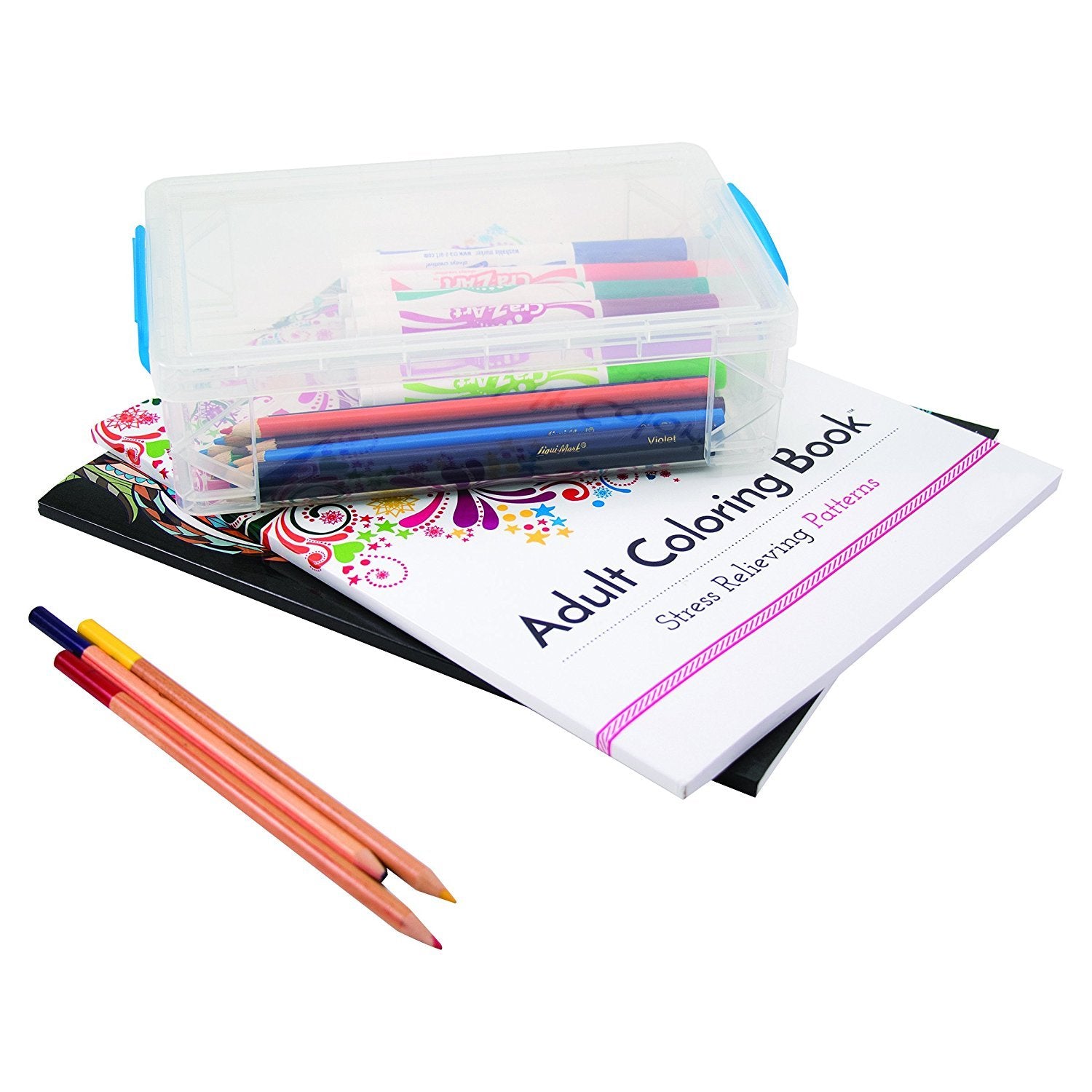 Super Stacker Large Pencil Box, 9" x 5.5" x 2.63", Clear, Sold as 3 Pack (37539)