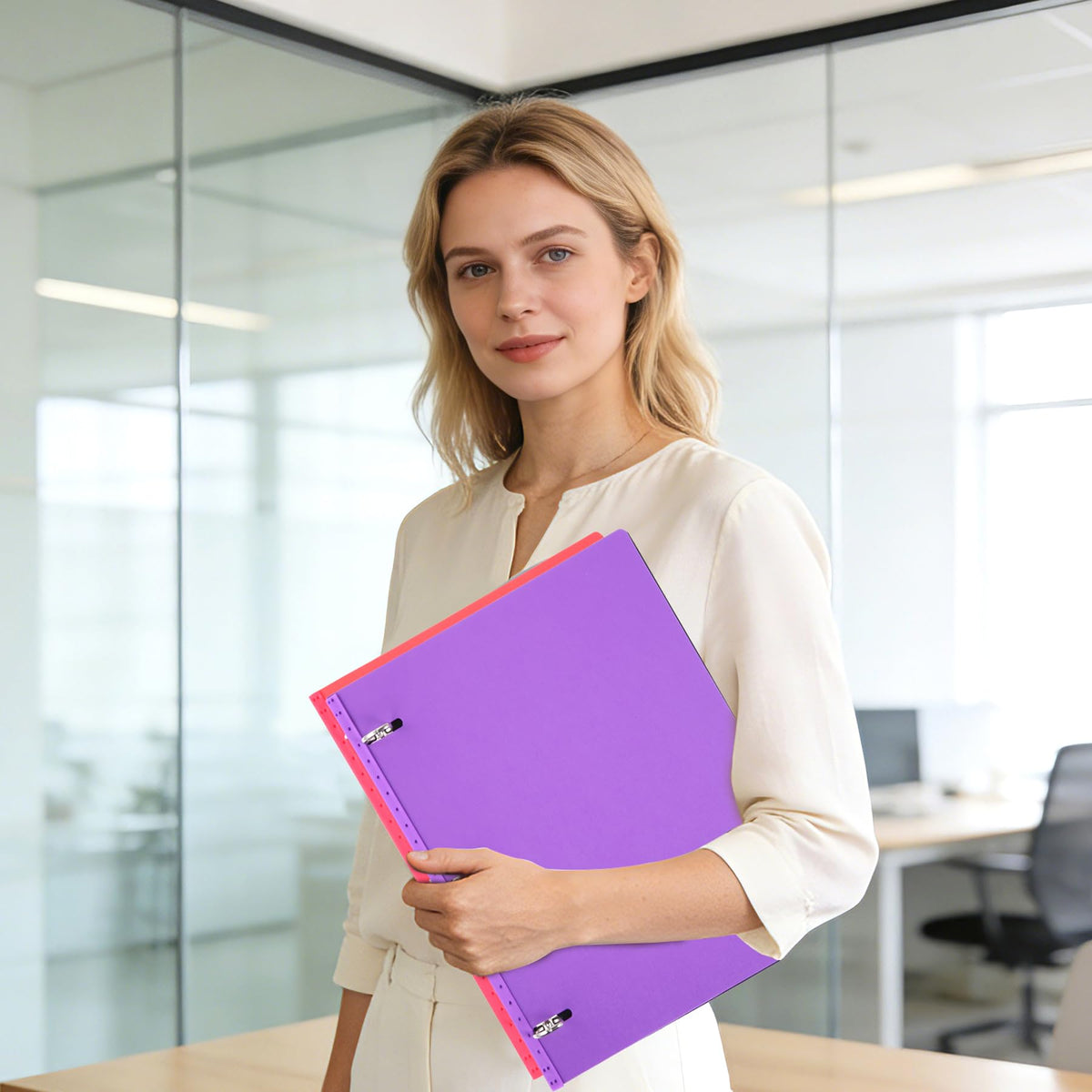 WOT I 12-Pack Telescoping 3 Ring Binder(0.75"), Expandable Flexible Binder - Patented Design for