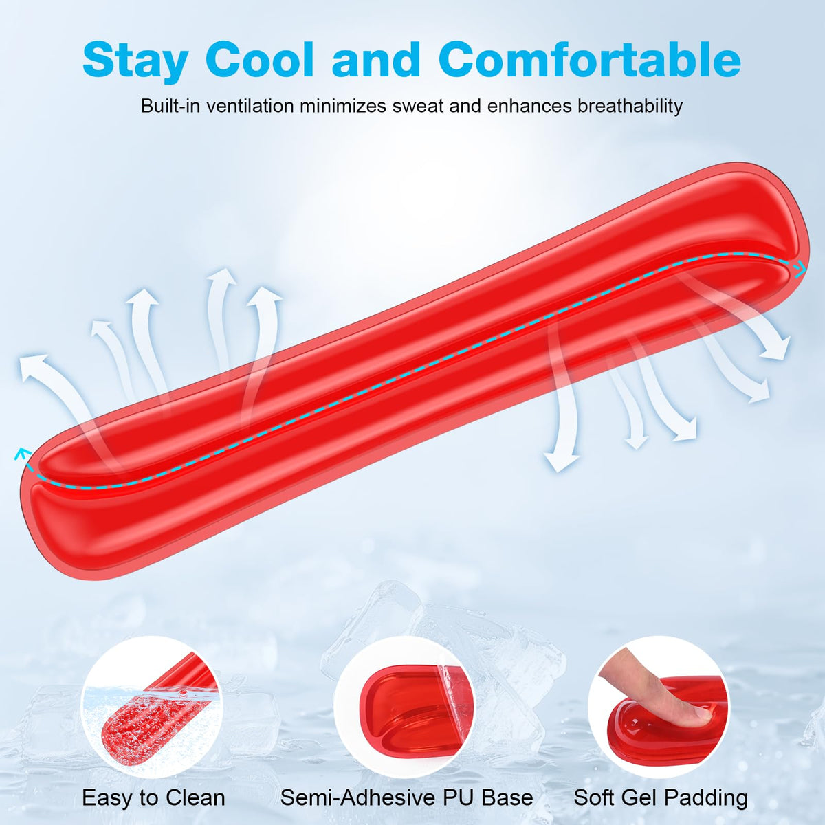 Laokiiy Gel Wrist Rest Mouse Pad Set, Ergonomic Support for Office Gaming