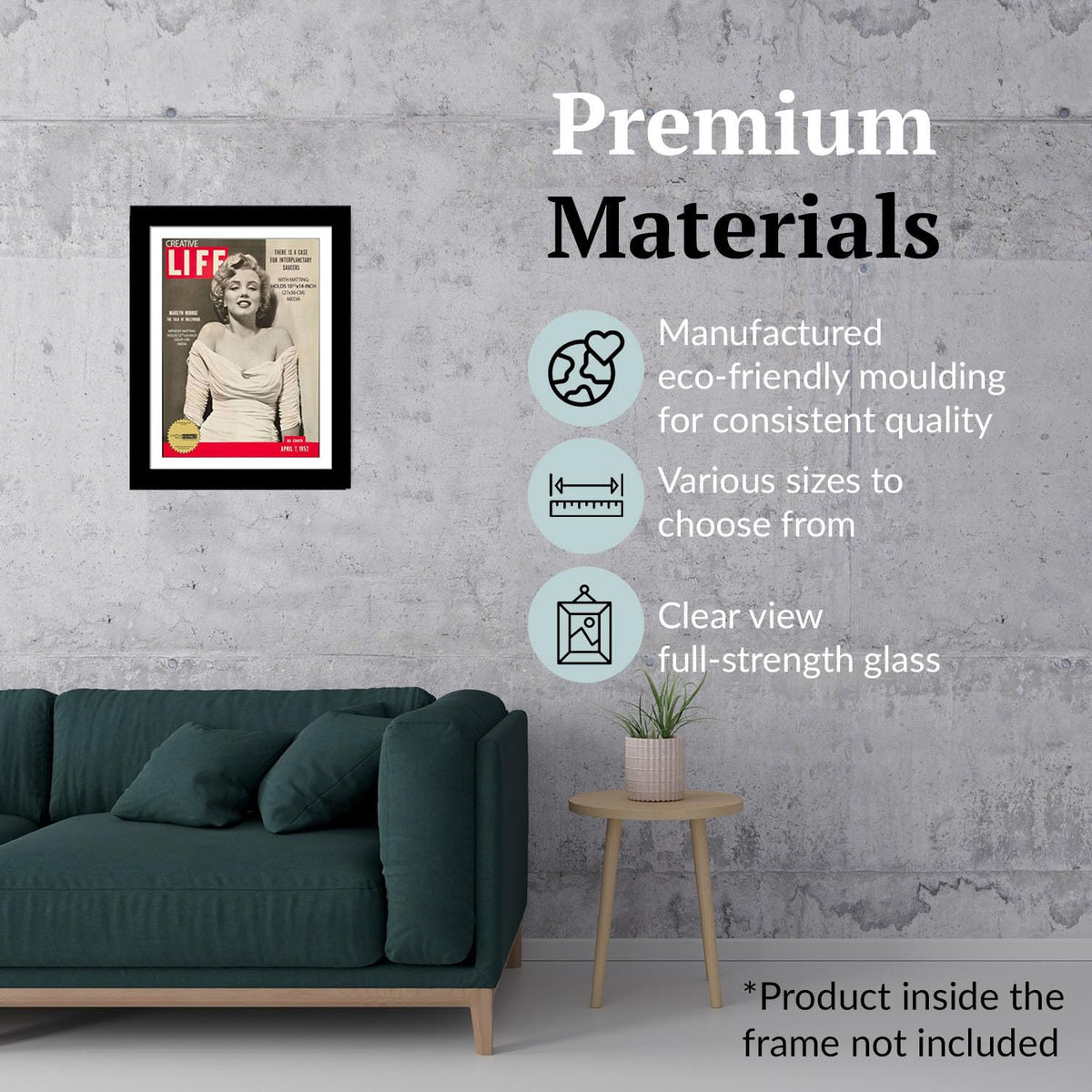 Creative Picture Frames 10.5 x 14 Magazine Frame with Full-Strength Glass, Holds Up To A 1/4" Thick